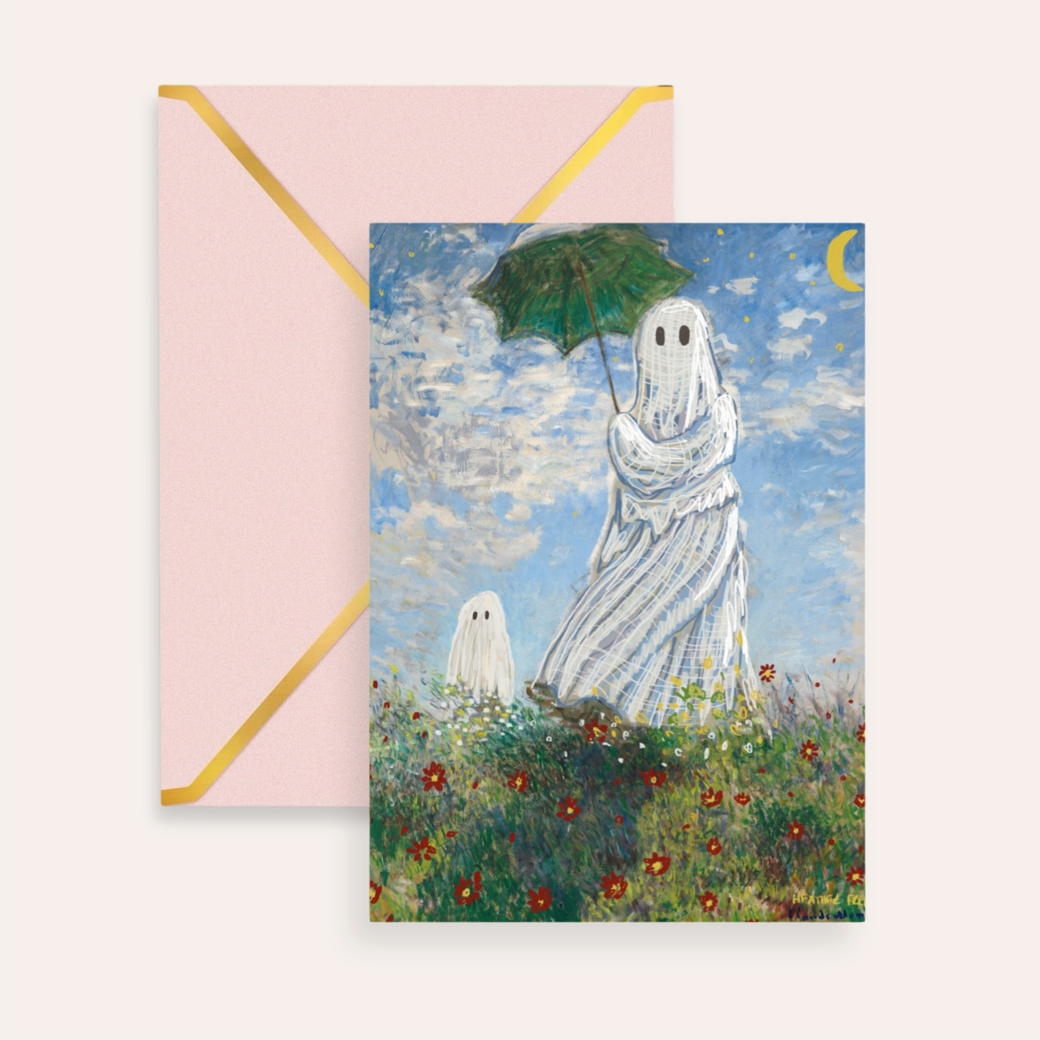 Madame Monet Halloween Remaster Fine Art Greeting Card