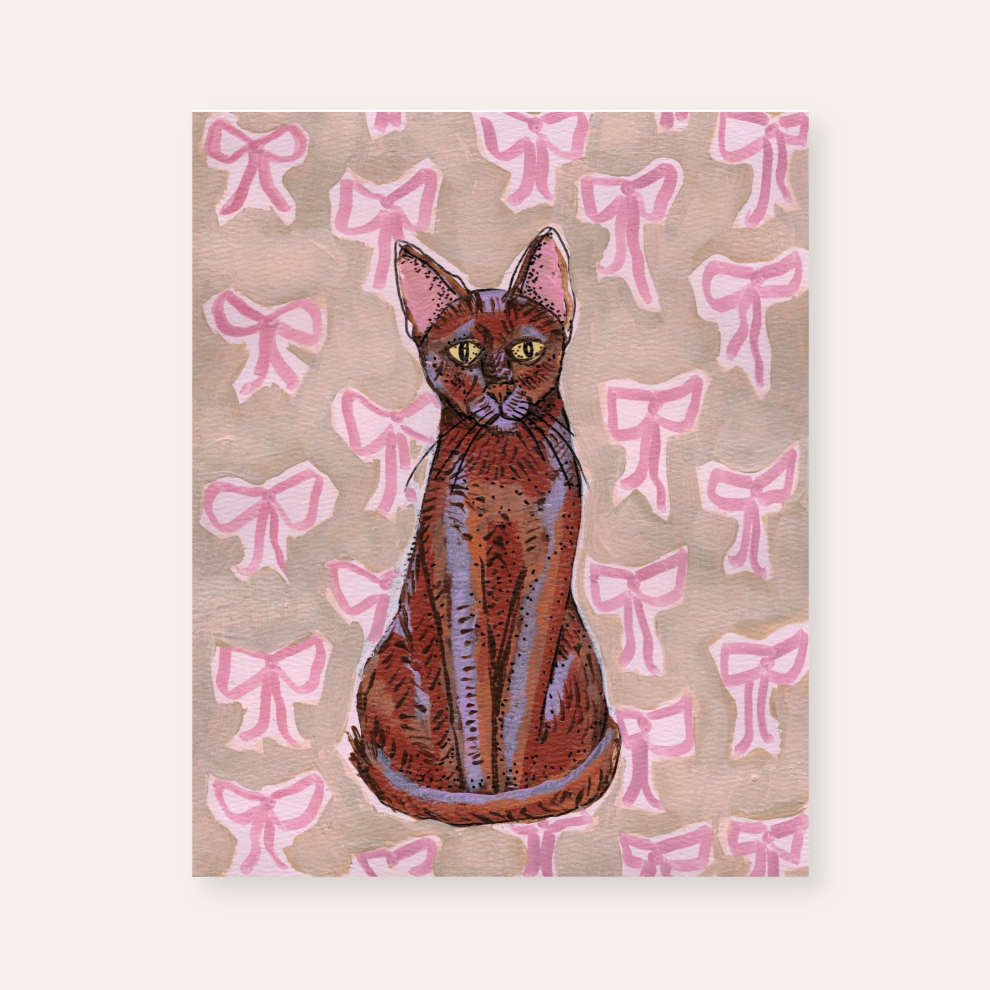 Havana Brown Cat ( original painting )