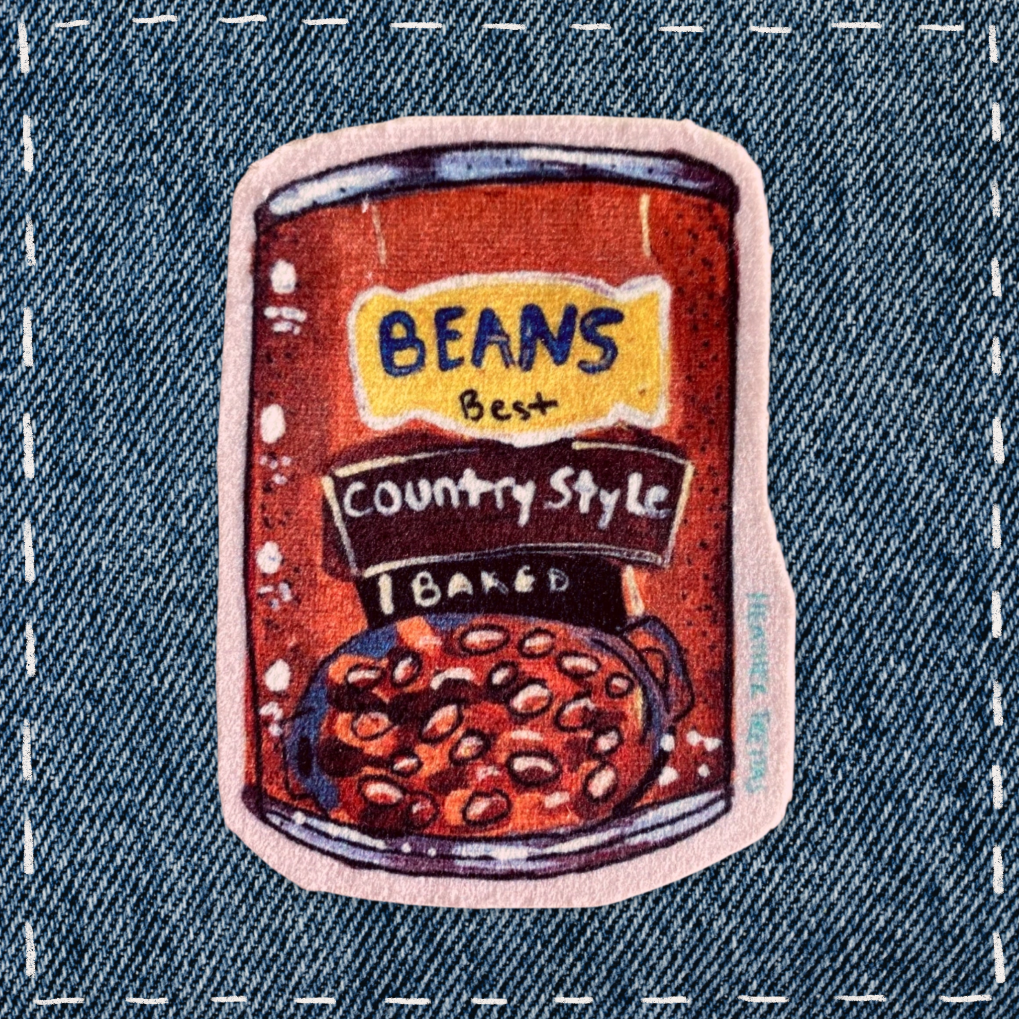 Baked Beans - Sew On Velveteen Patch