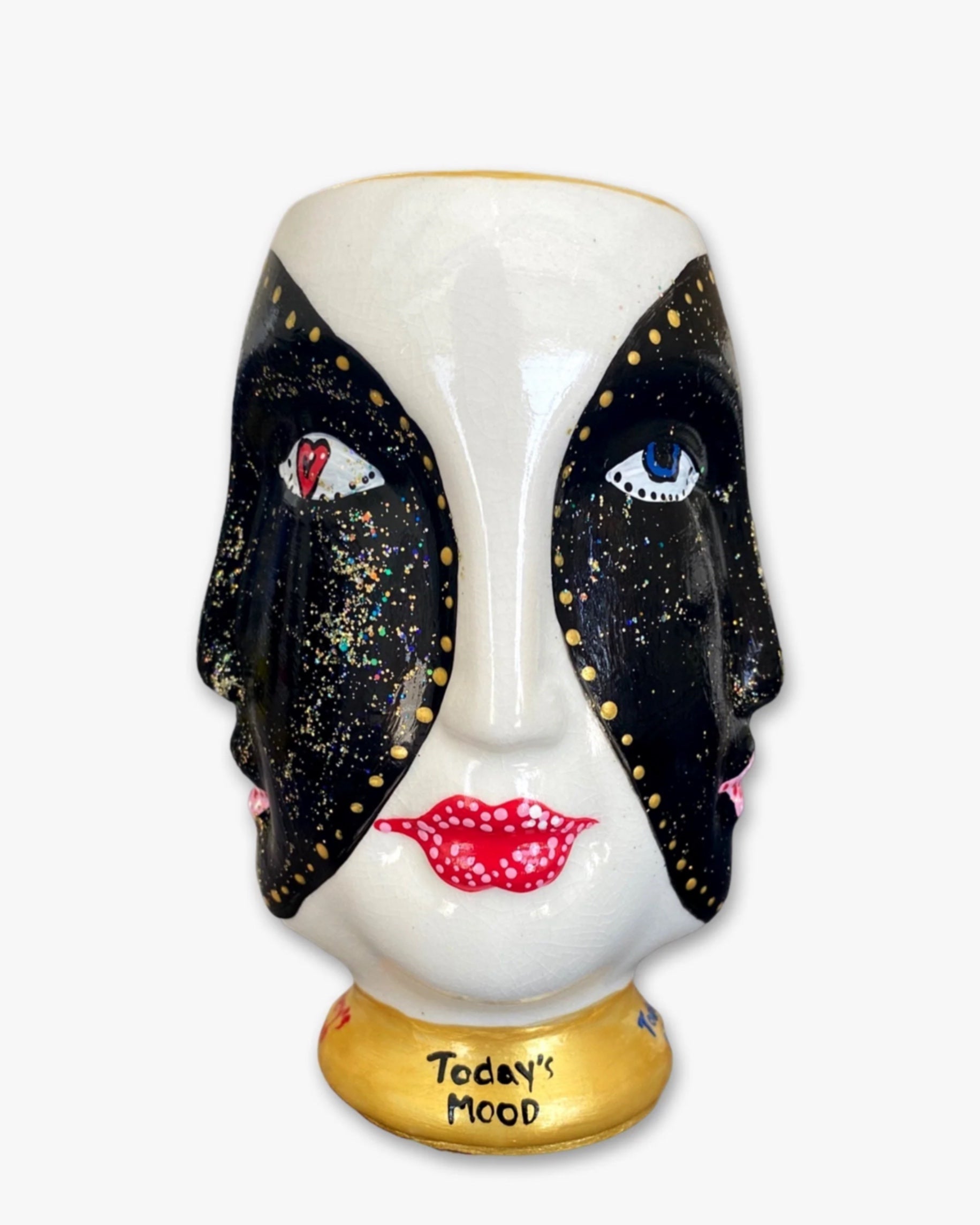 Gold Glitter Mood Vase