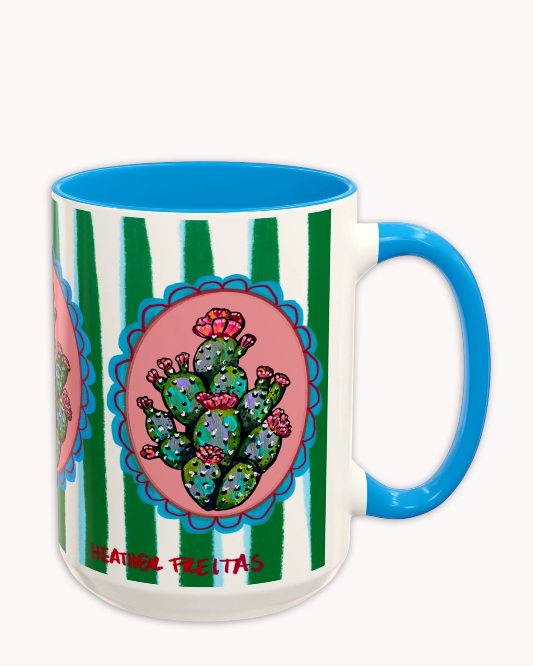 Prickly Pear Cactus Coffee Mug 15oz