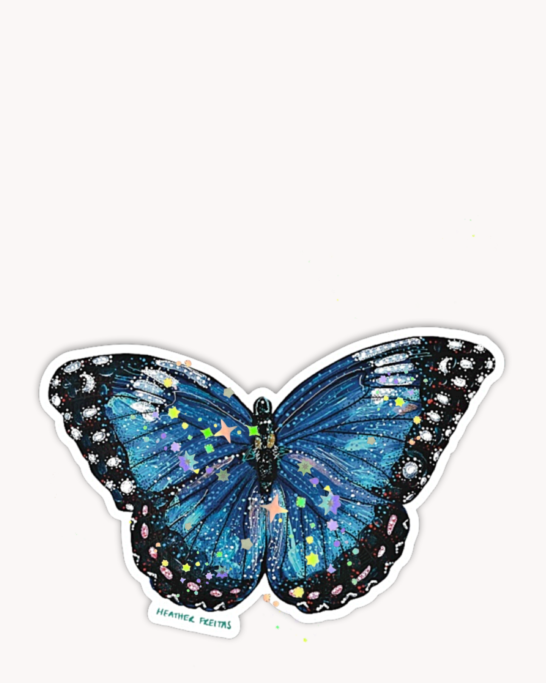 Blue Butterfly Sticker