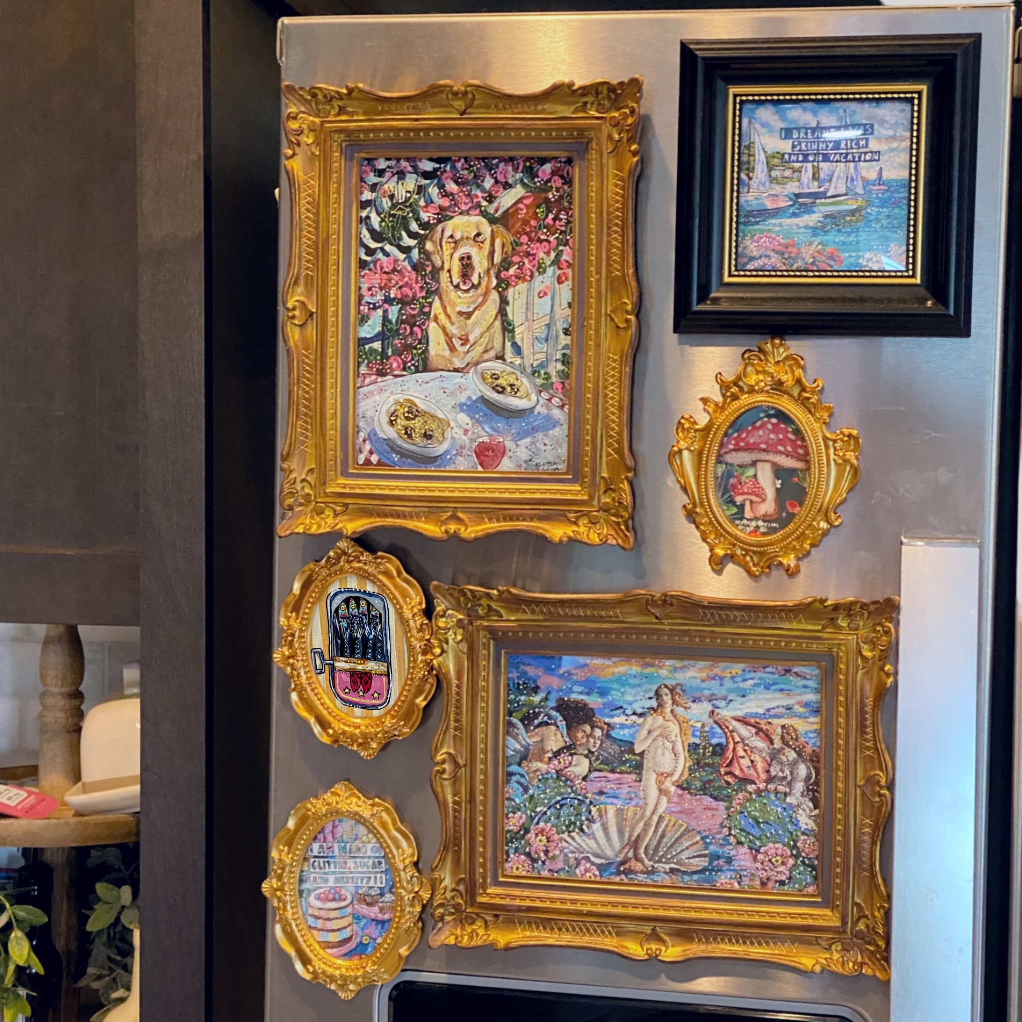 Sardines Framed Small Magnet