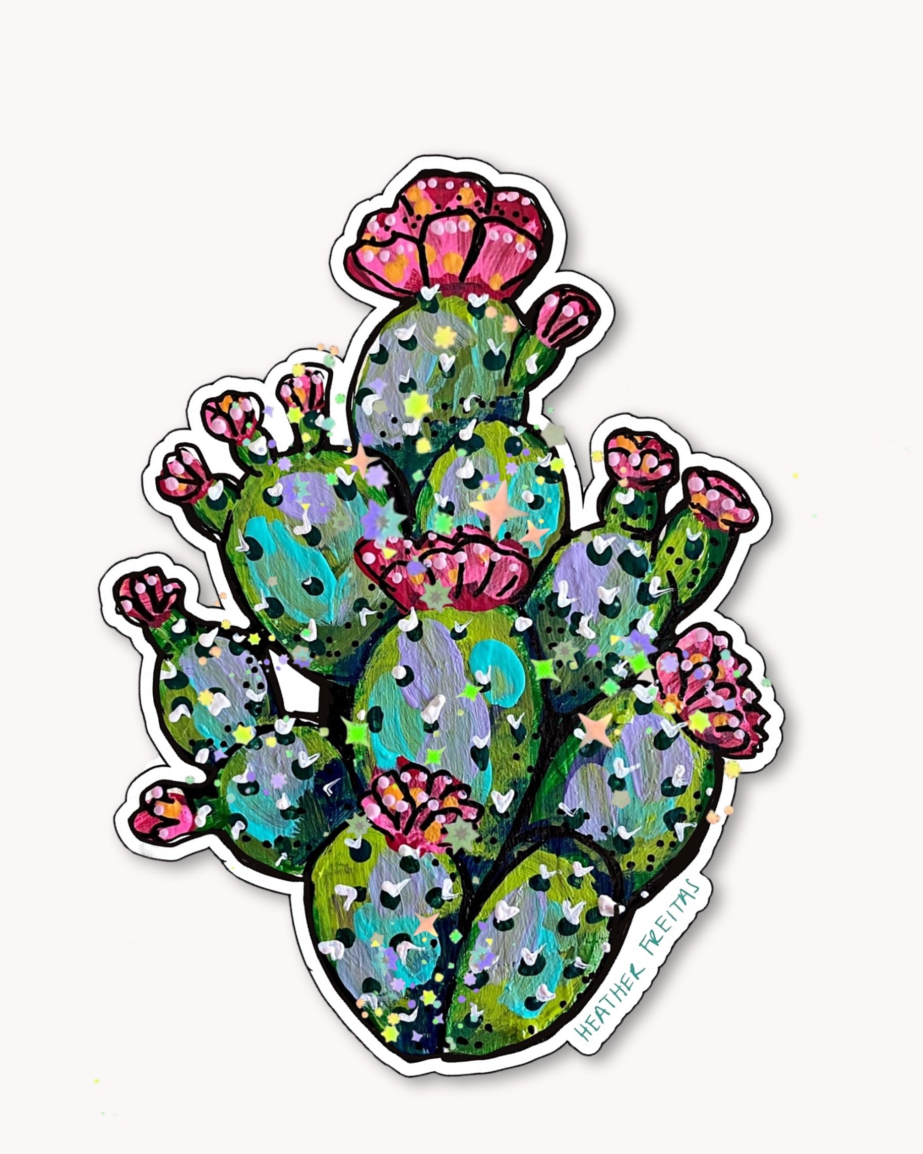 Prickly Pear Cactus Sticker