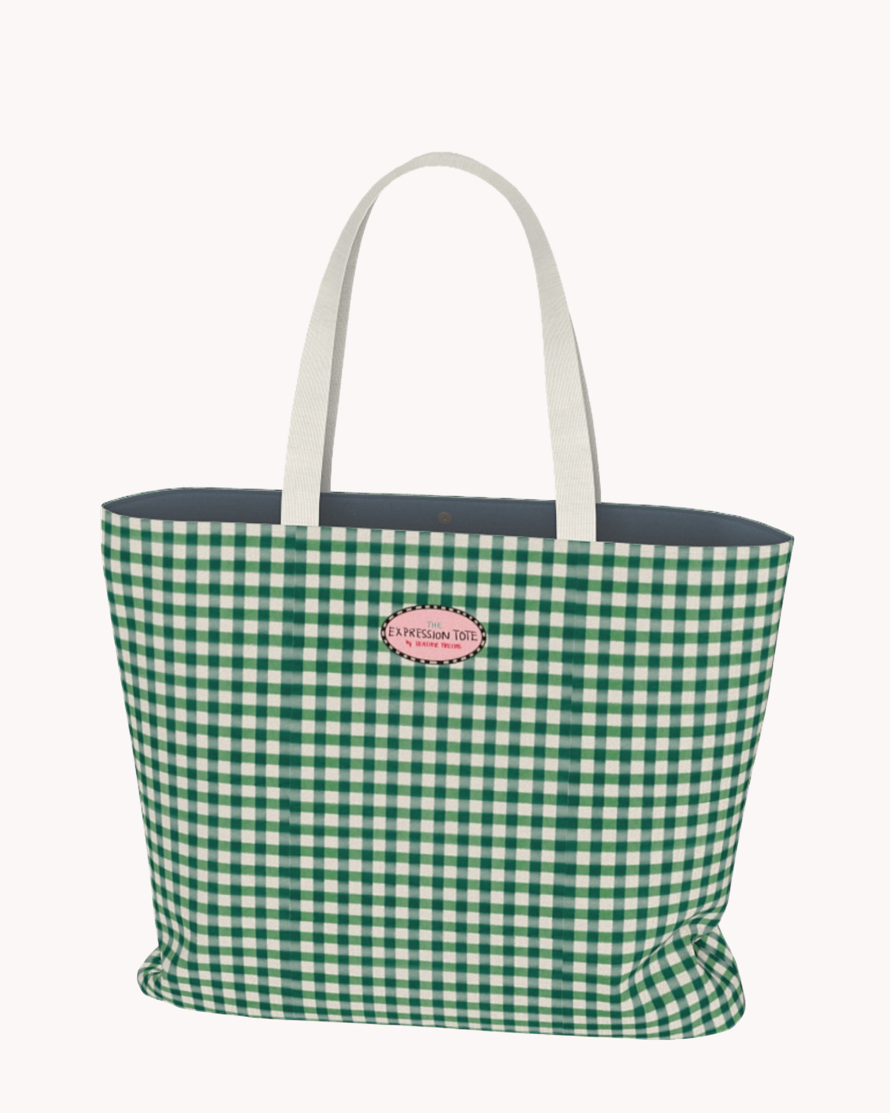 Green Gingham Expression Tote