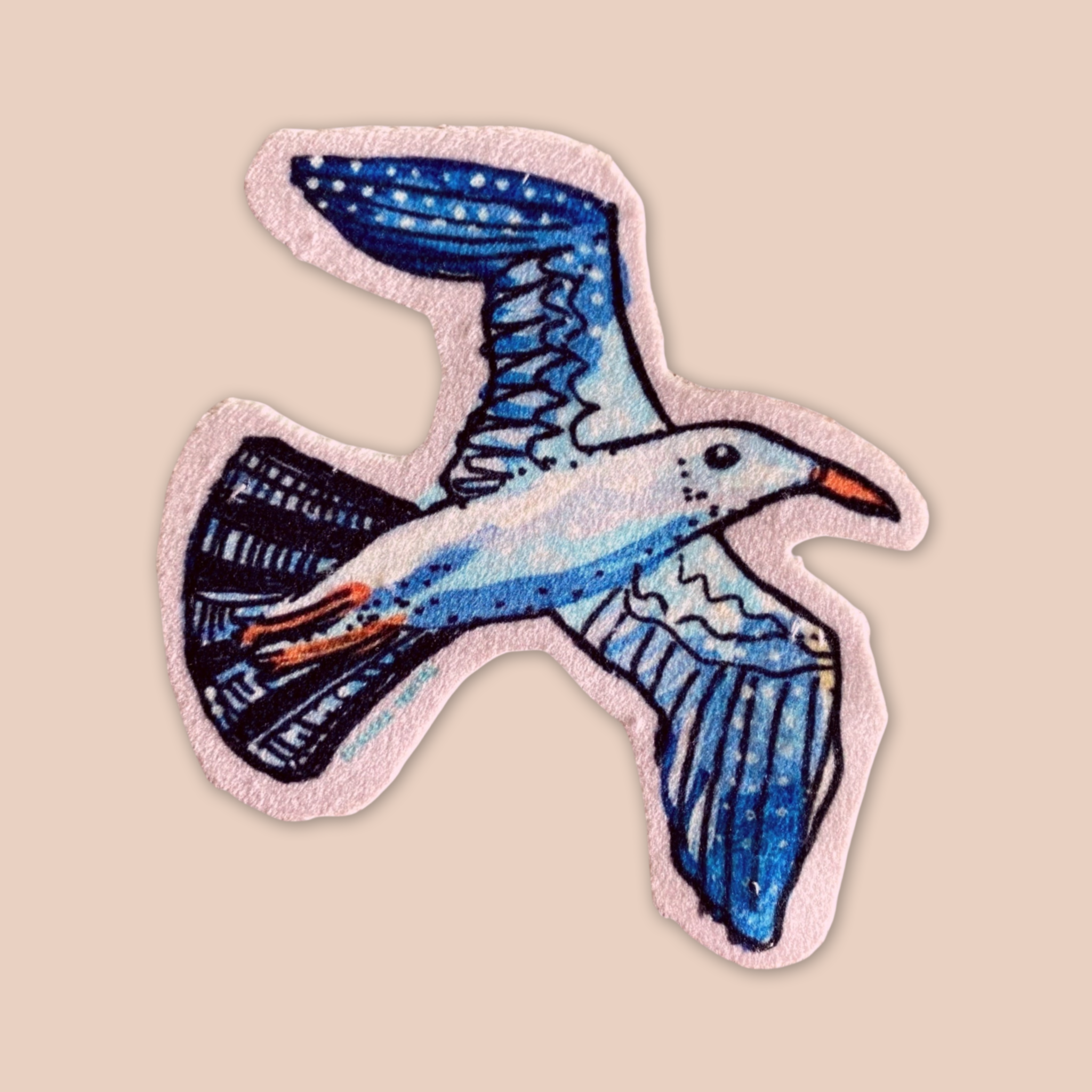 Seagull - Sew On Velveteen Patch