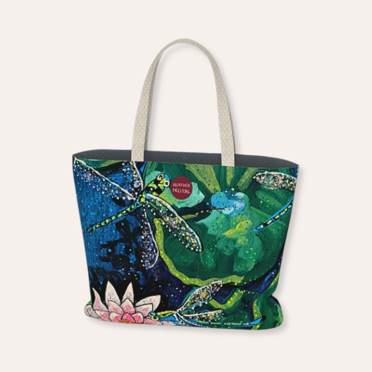 Dragonfly Lily Oversized Tote