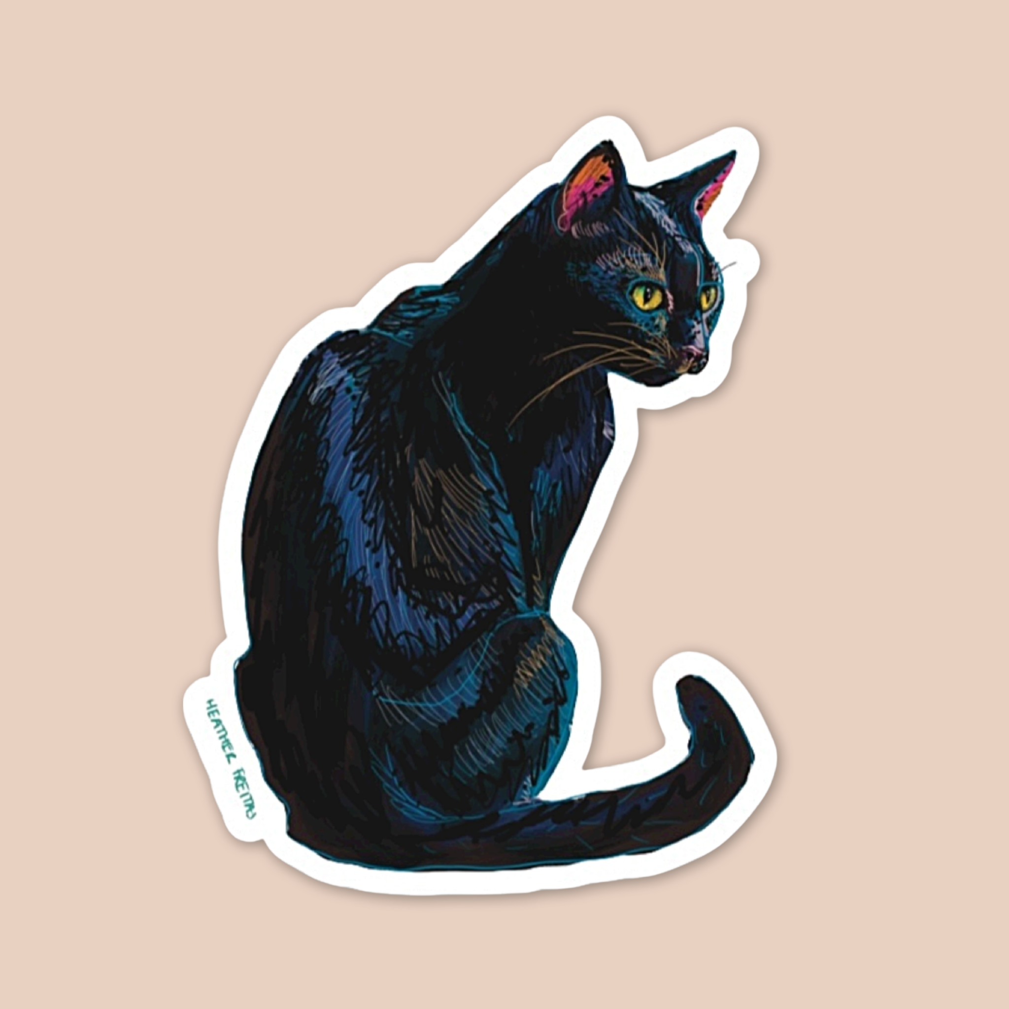 Black Cat Sticker