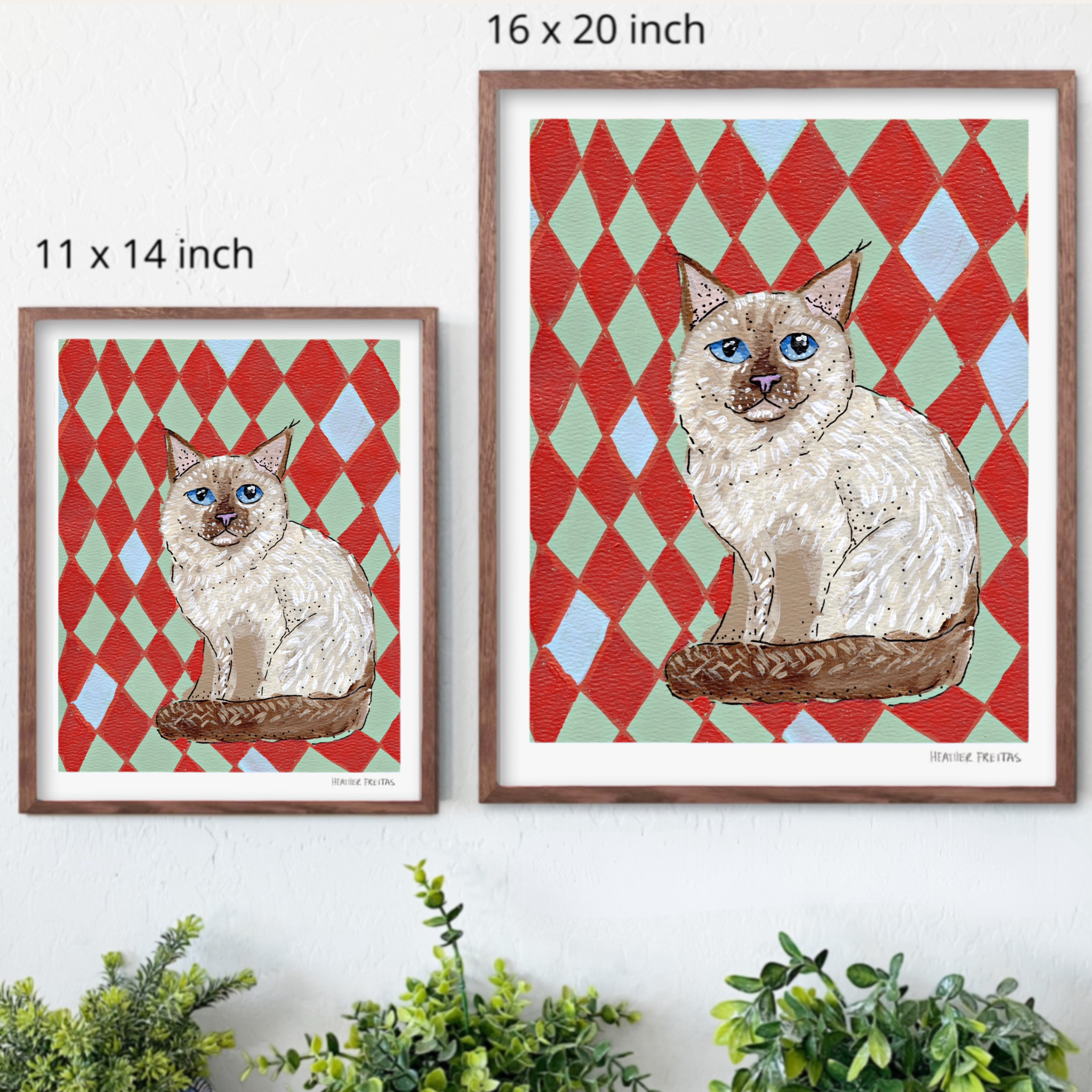 Birman Cat Hand Signed Fine Art Print