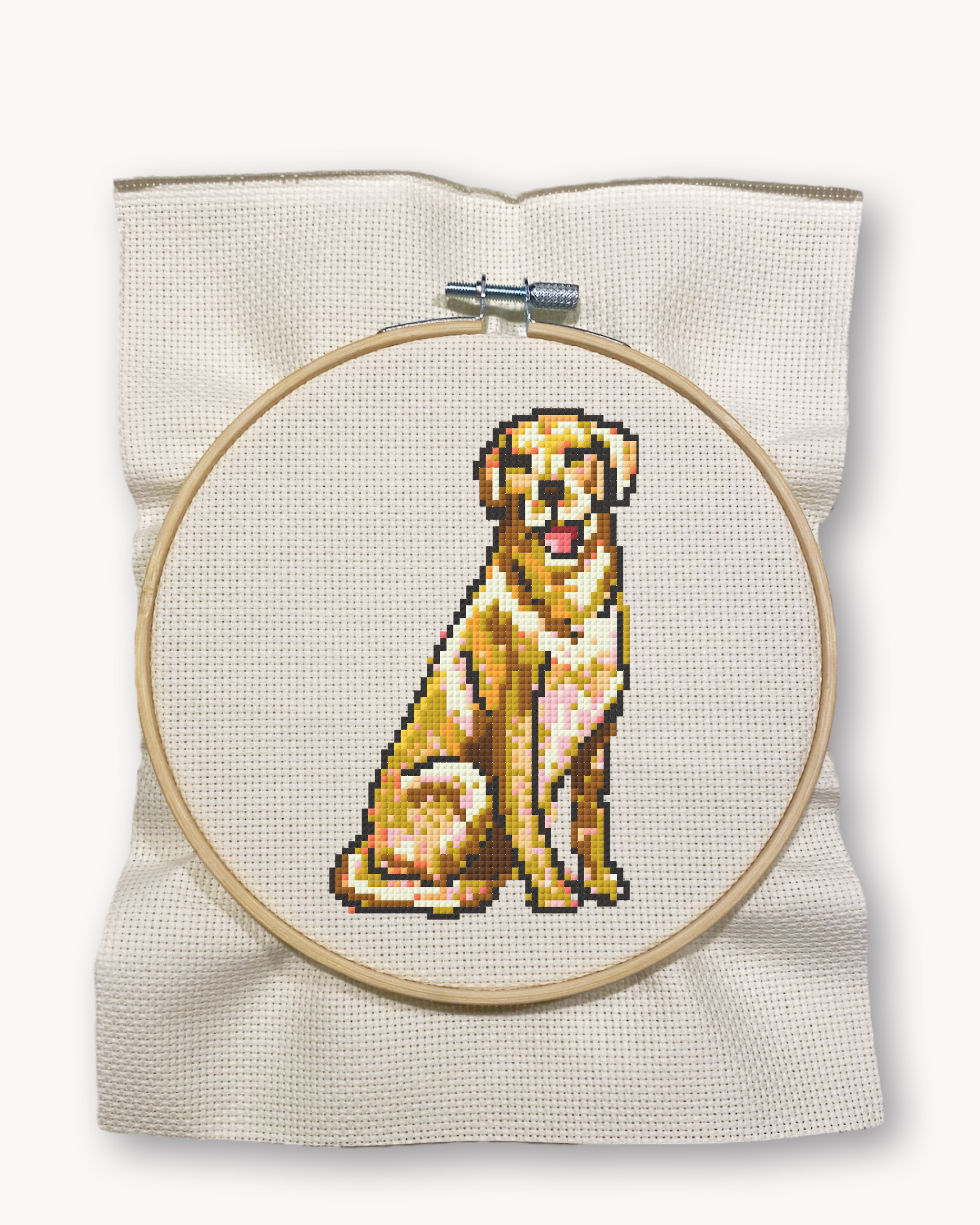 Yellow Dog Cross Stitch Kit ( LG 5 inch )