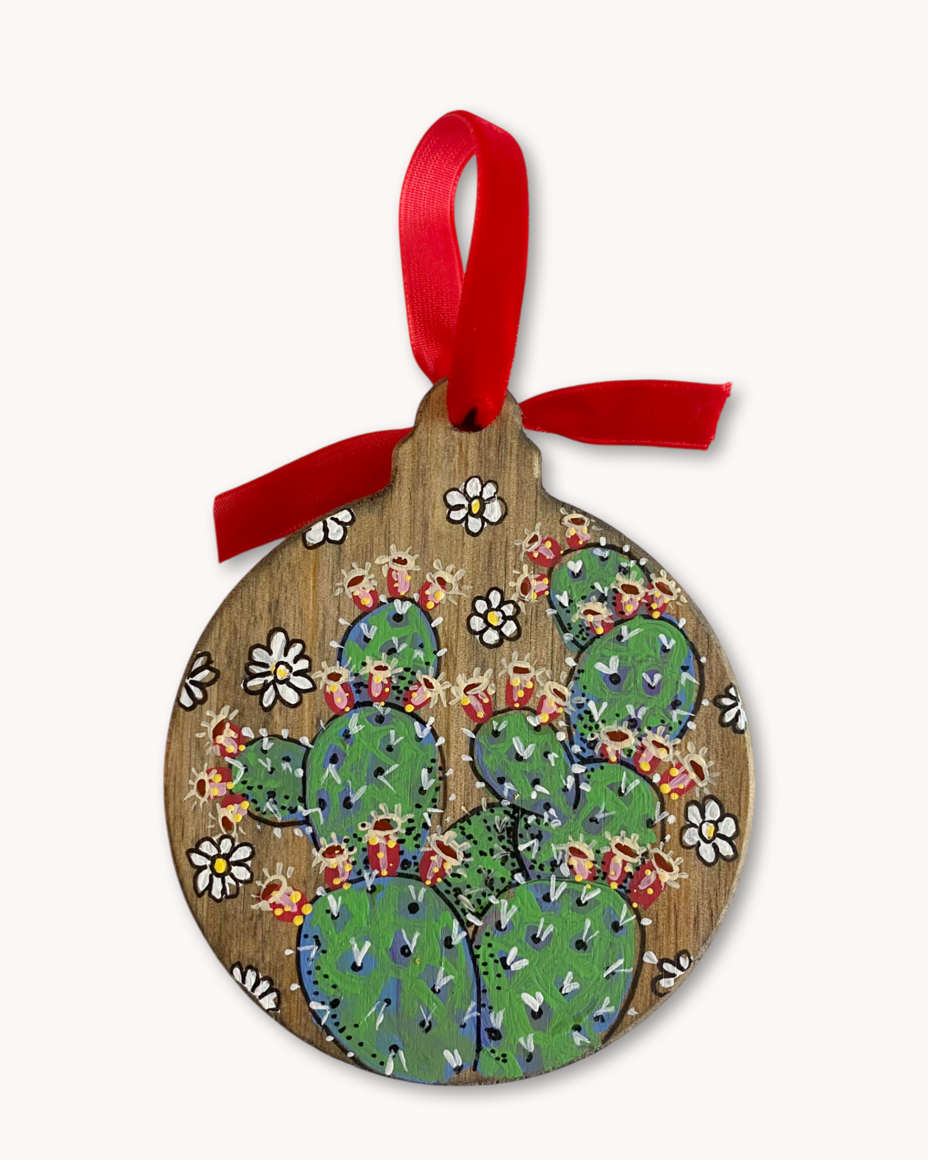 Blue Santa Hand Painted Ornament