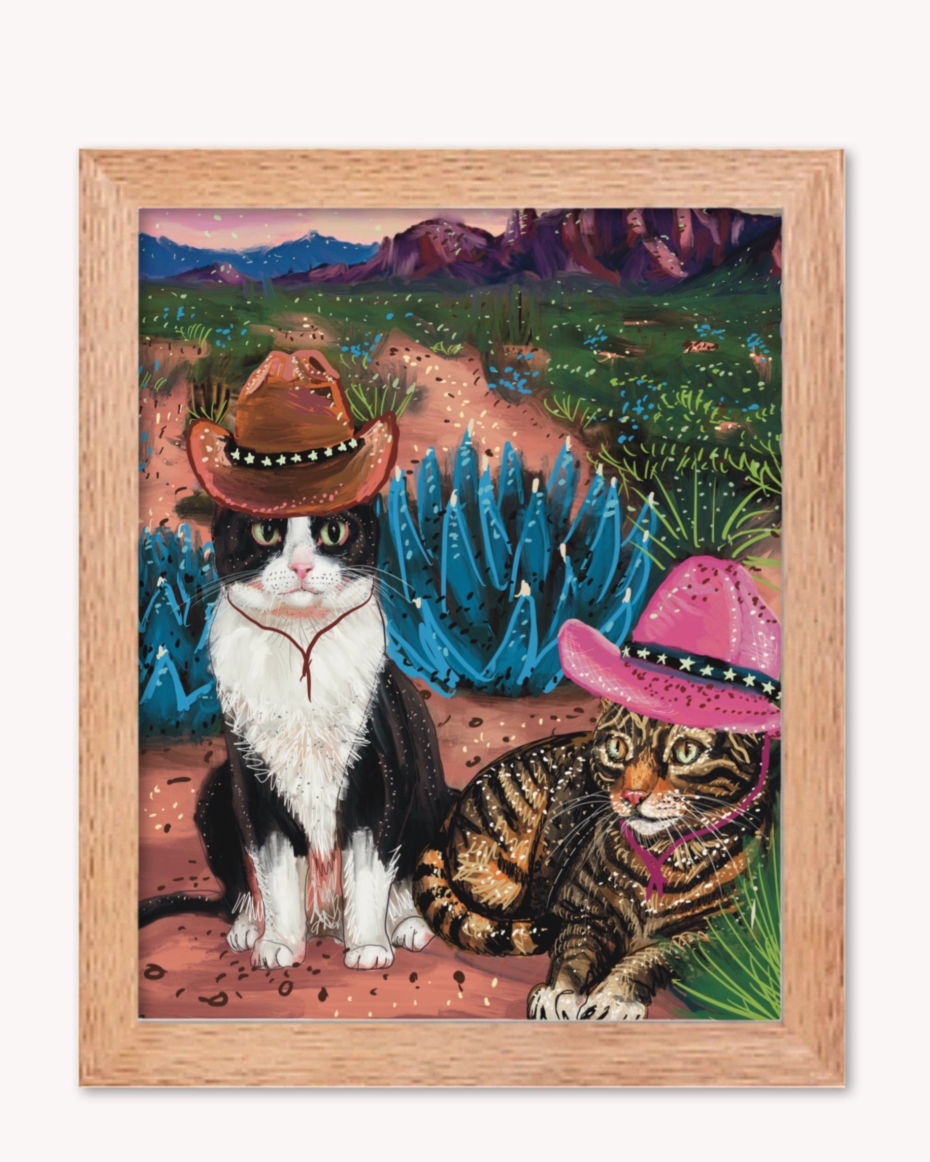 Cowboy Cats Print