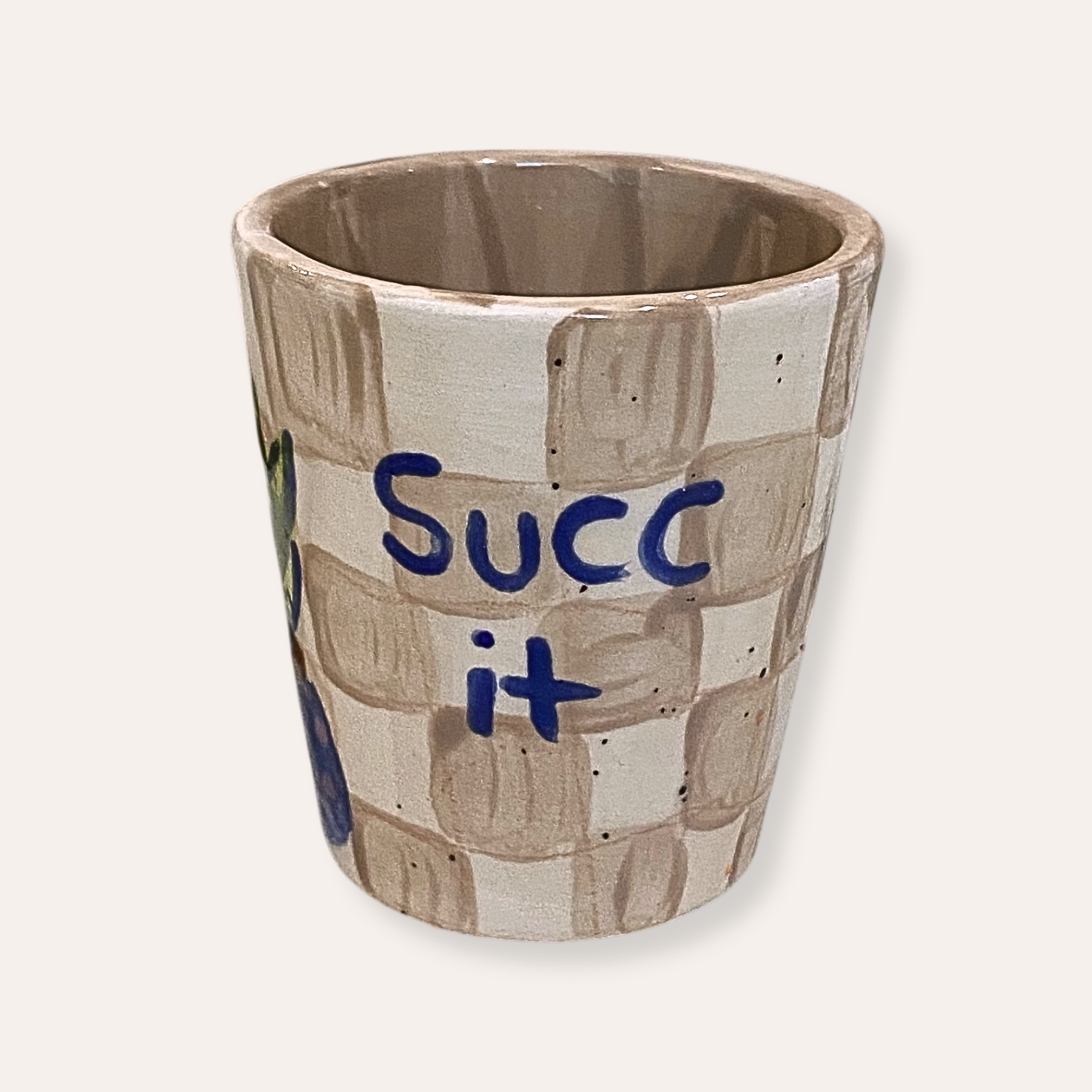 Succ It Hand Painted Ceramic Shot Glass