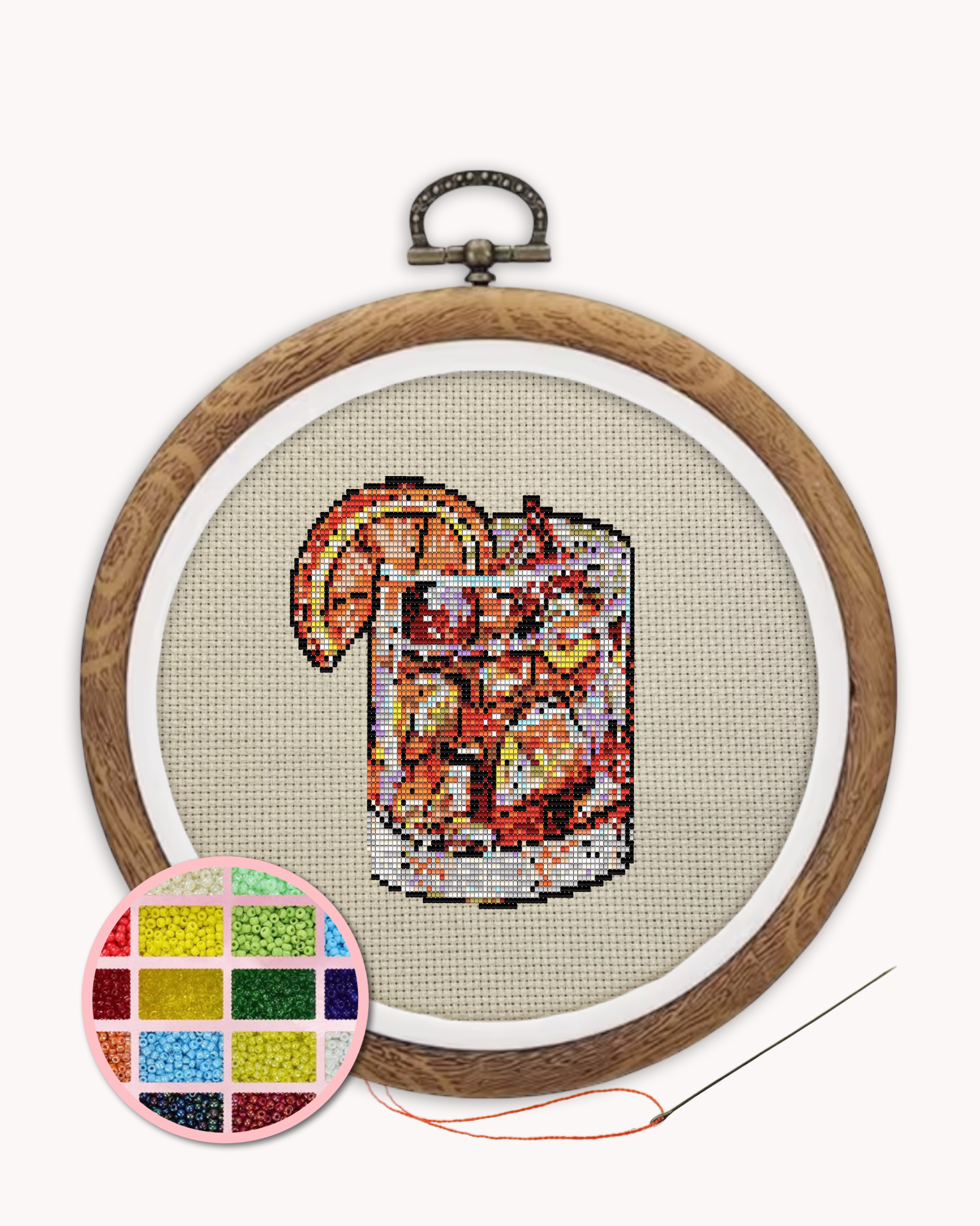 Old Fashioned Beaded Art Kit ( L 5 inch )