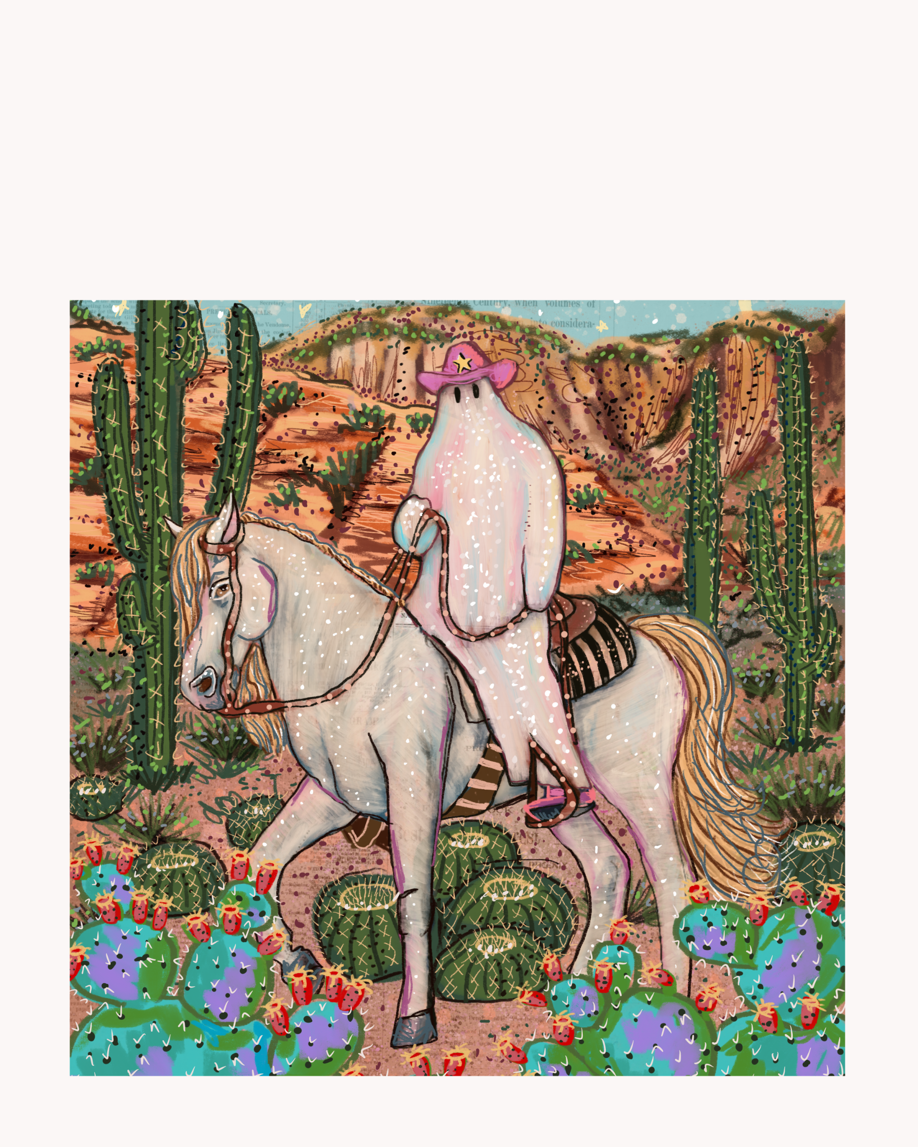 Cowboy Ghost Acrylic Tray