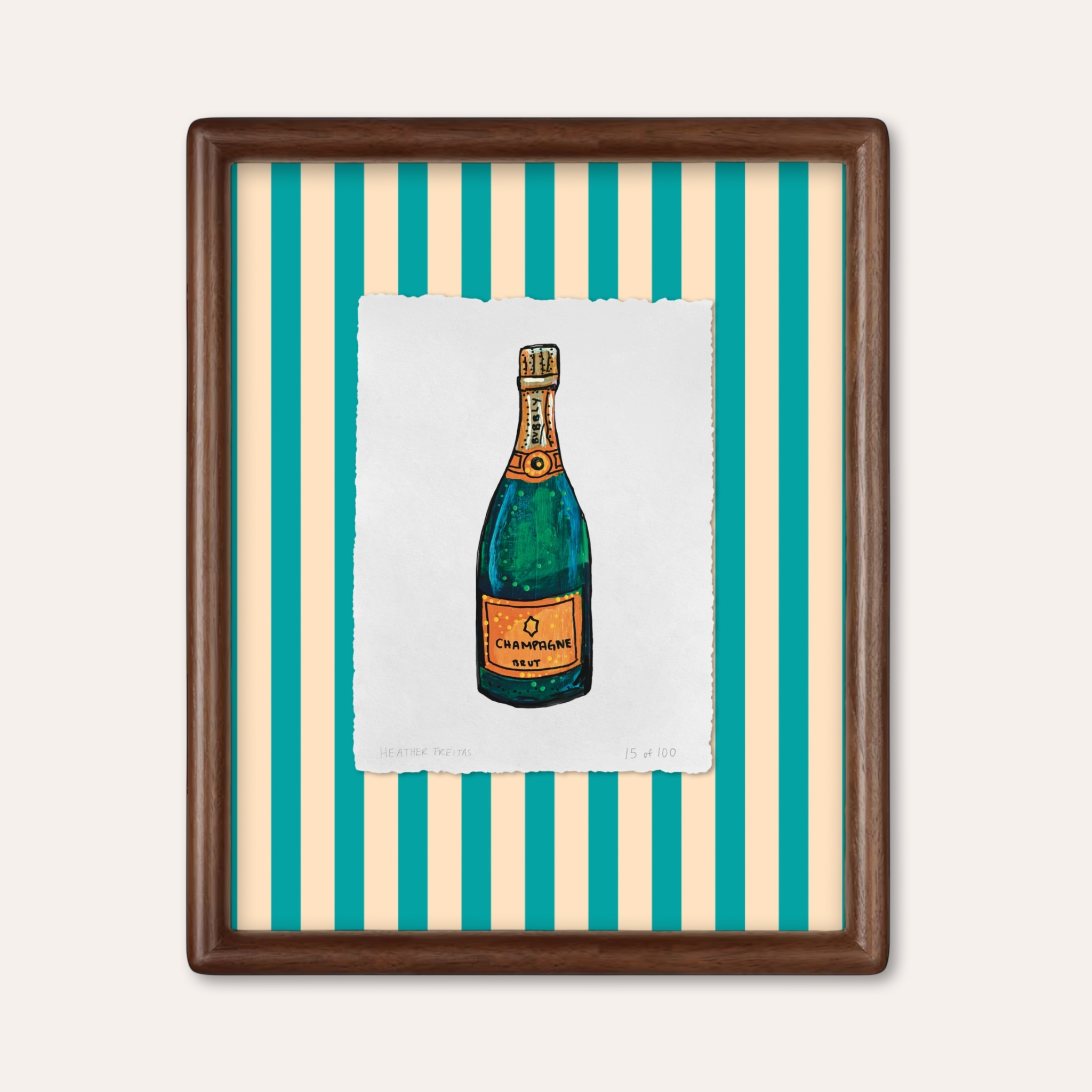 Champagne Limited Edition Framed Print