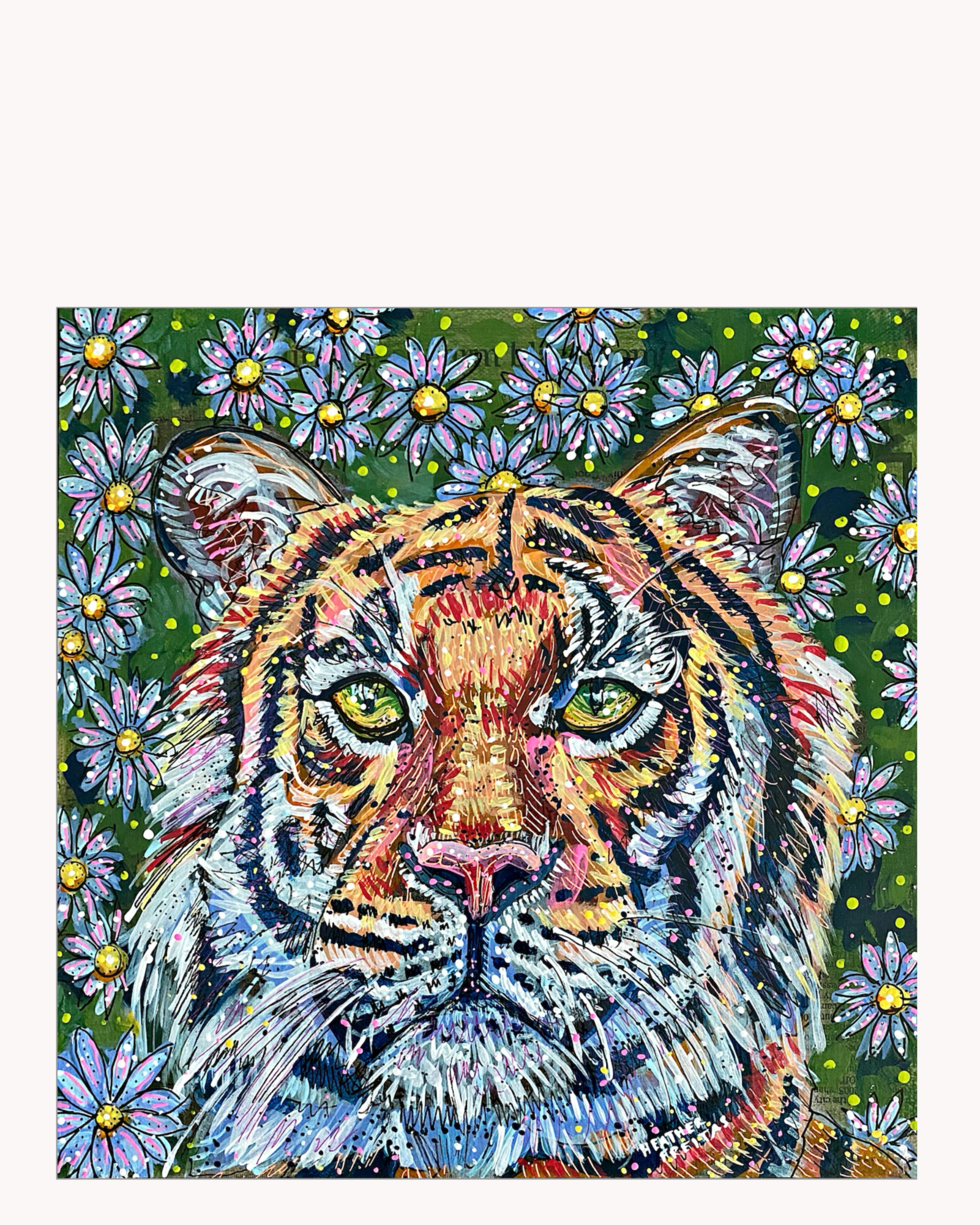 Tiger Daisy Acrylic Tray