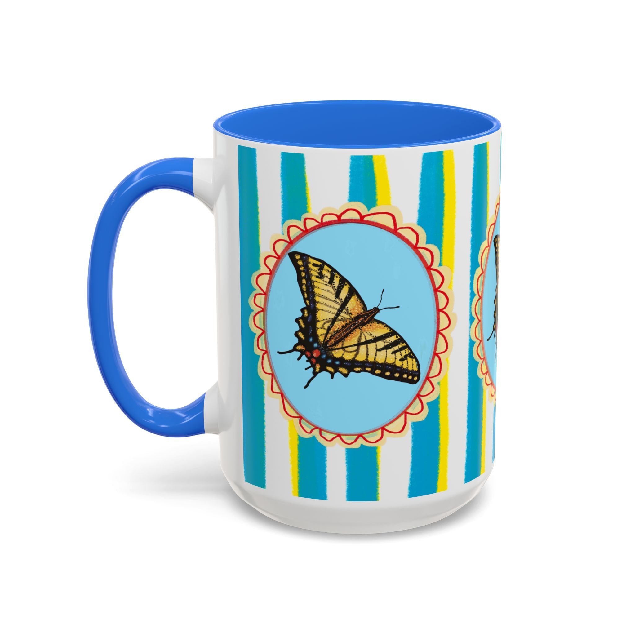 Yellow Butterfly Coffee Mug 15oz