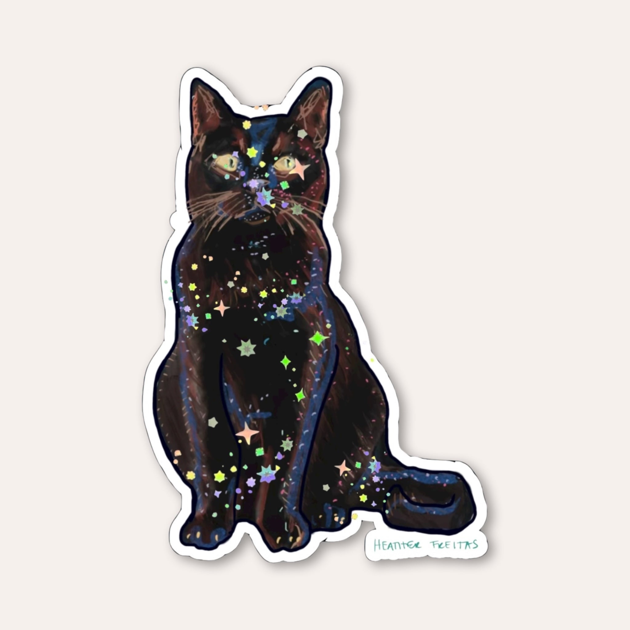 Black Kitty Sticker