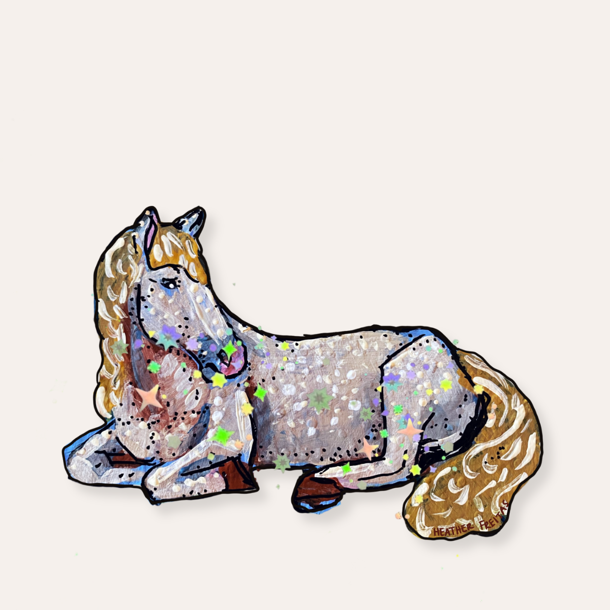 Resting Horse Sticker