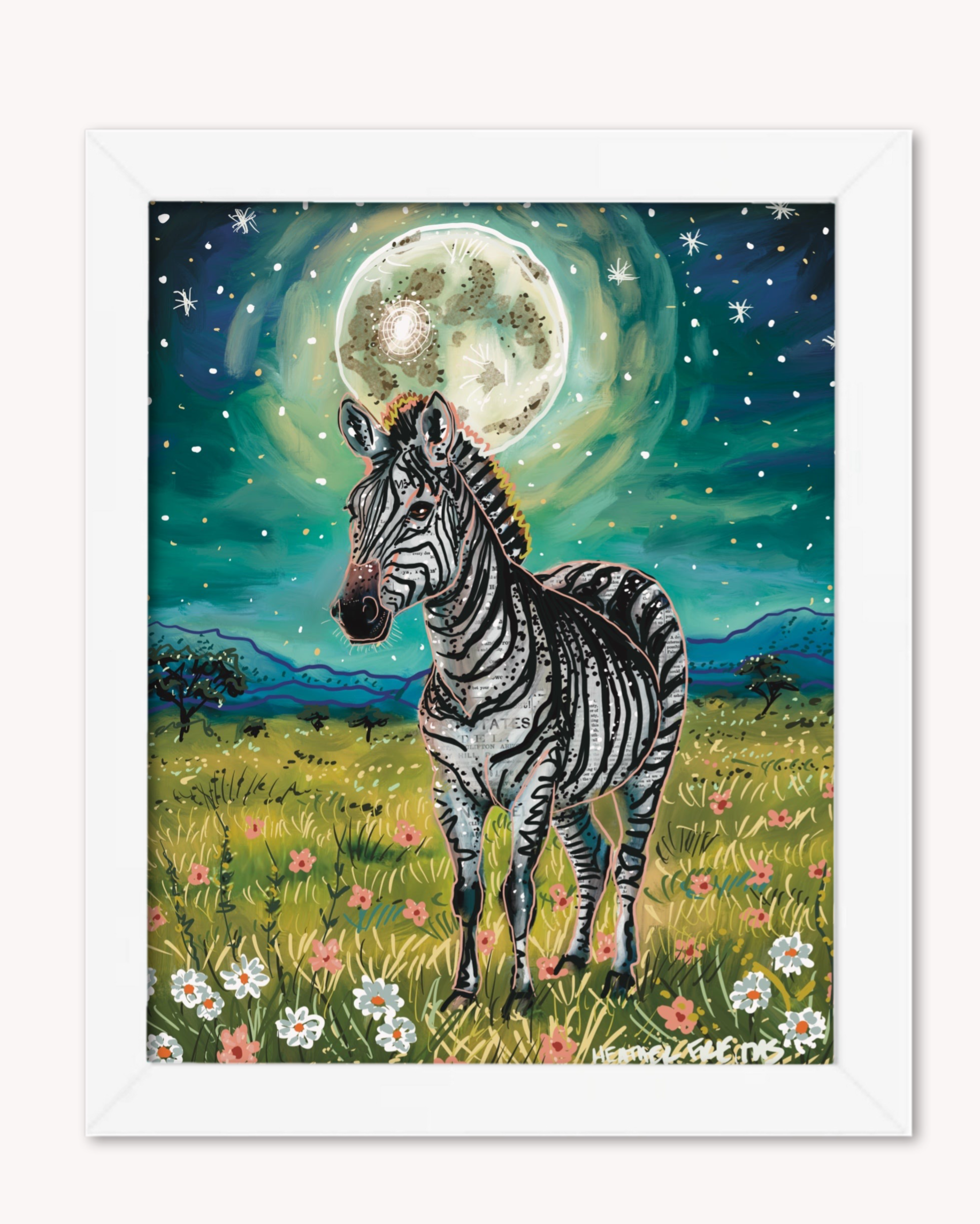 Floral Zebra Print