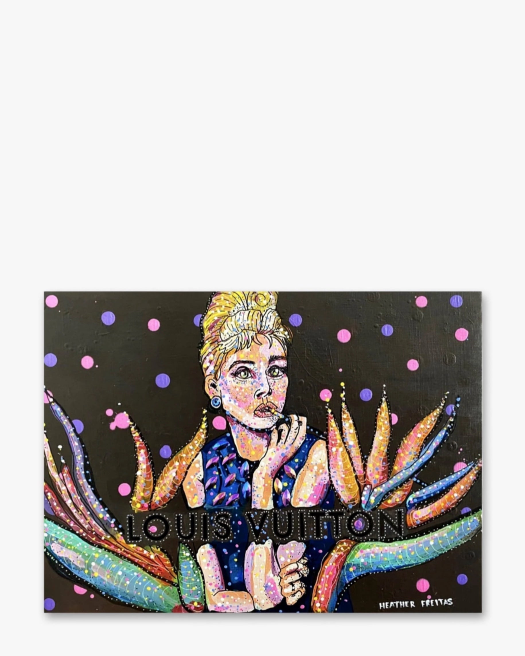 Audrey On Designer Box ( Original Painting )