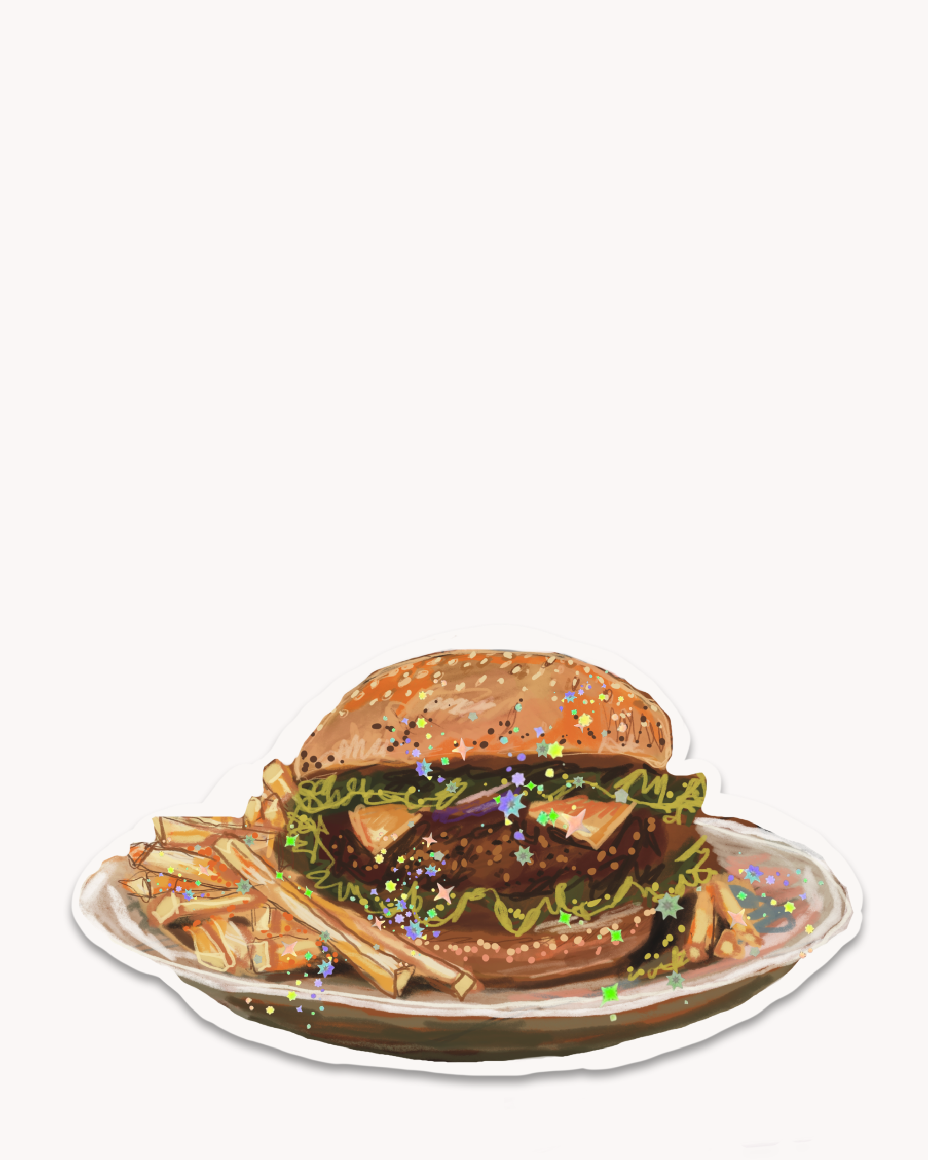 Burger & Fries Sticker
