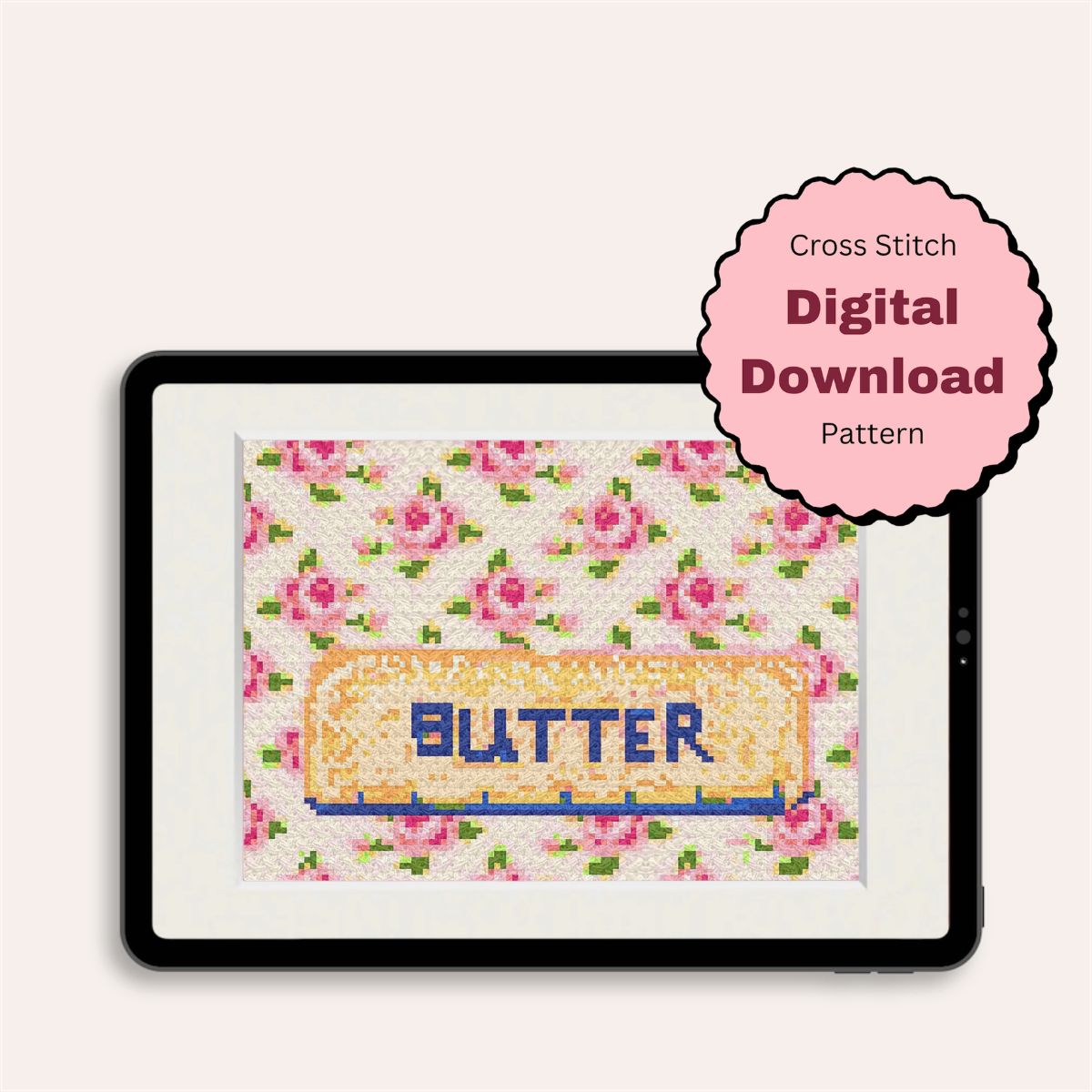 Butter Counted Cross Stitch Pattern ( Digital Download )