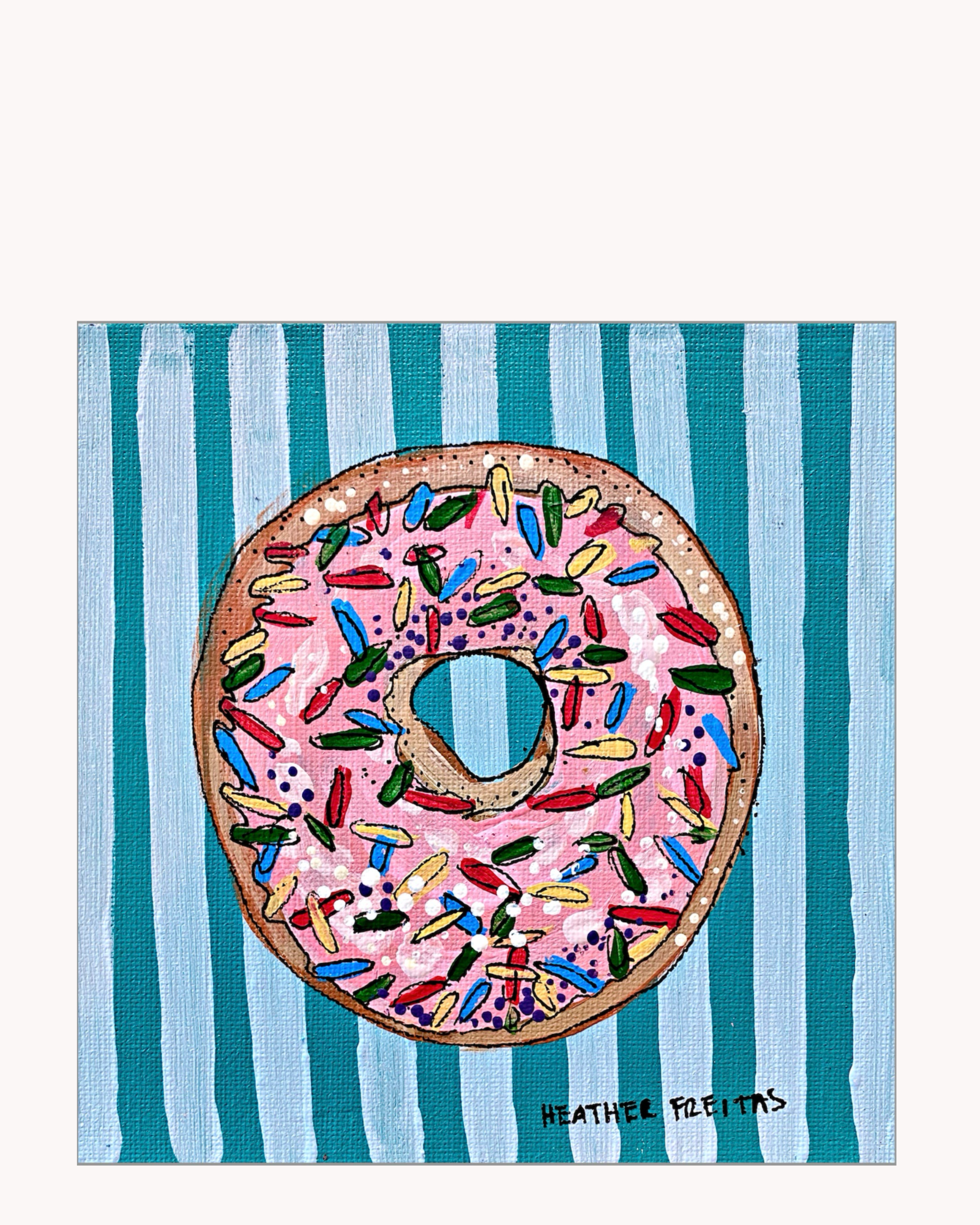 Pink Sprinkle Donut Acrylic Tray