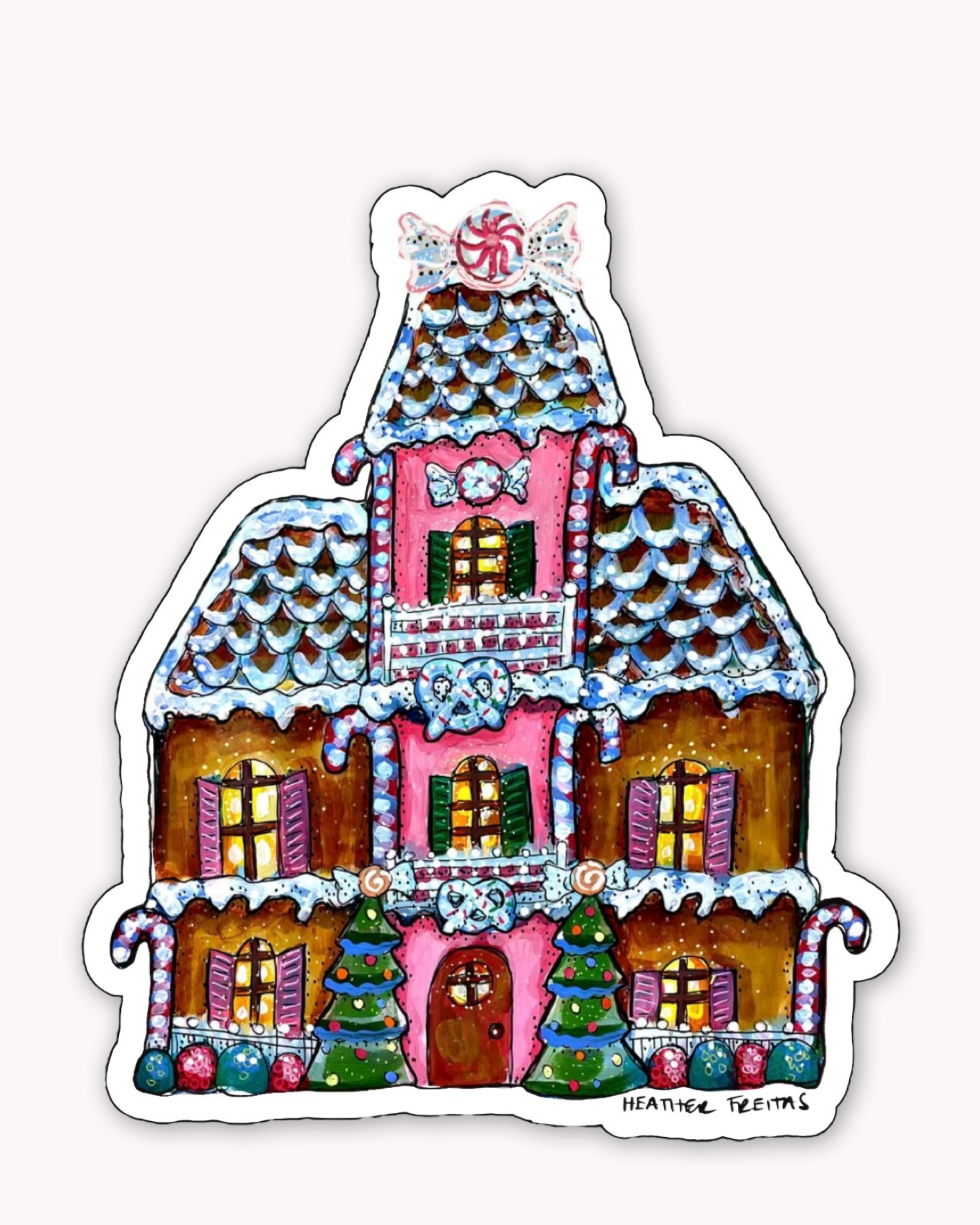 Gingerbread House Sticker