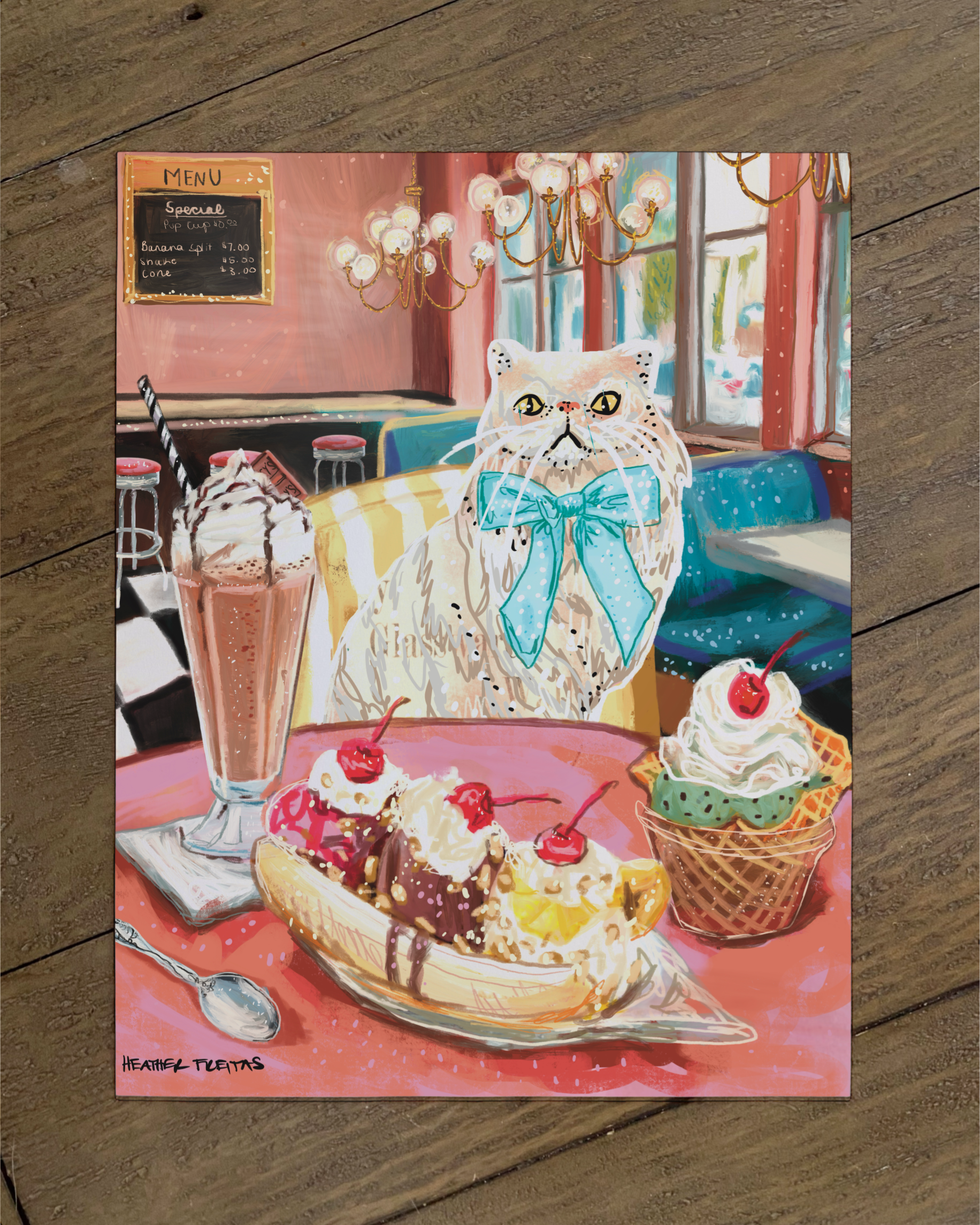 Persain cat - Build Your Pet Portrait Paper Print