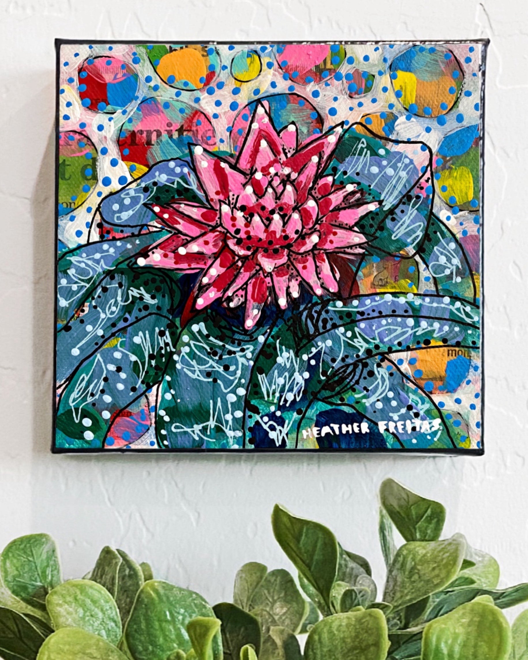 Bromeliad ( Original Painting ) - Heather Freitas - fine art home deccor
