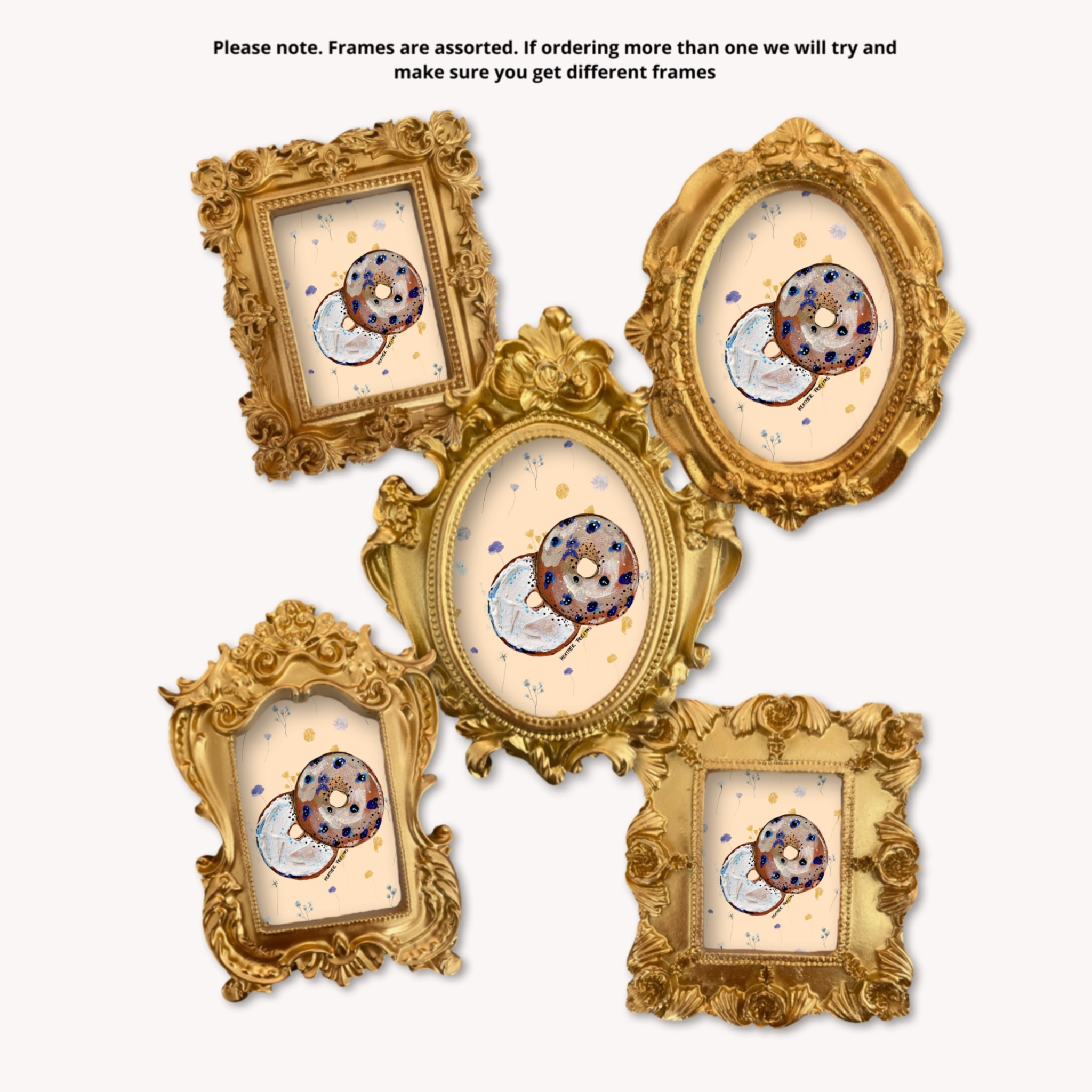 Bagel Framed Small Magnet