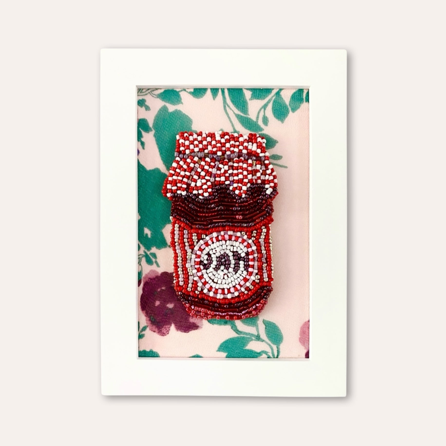 Strawberry Jam Petite Beaded Art