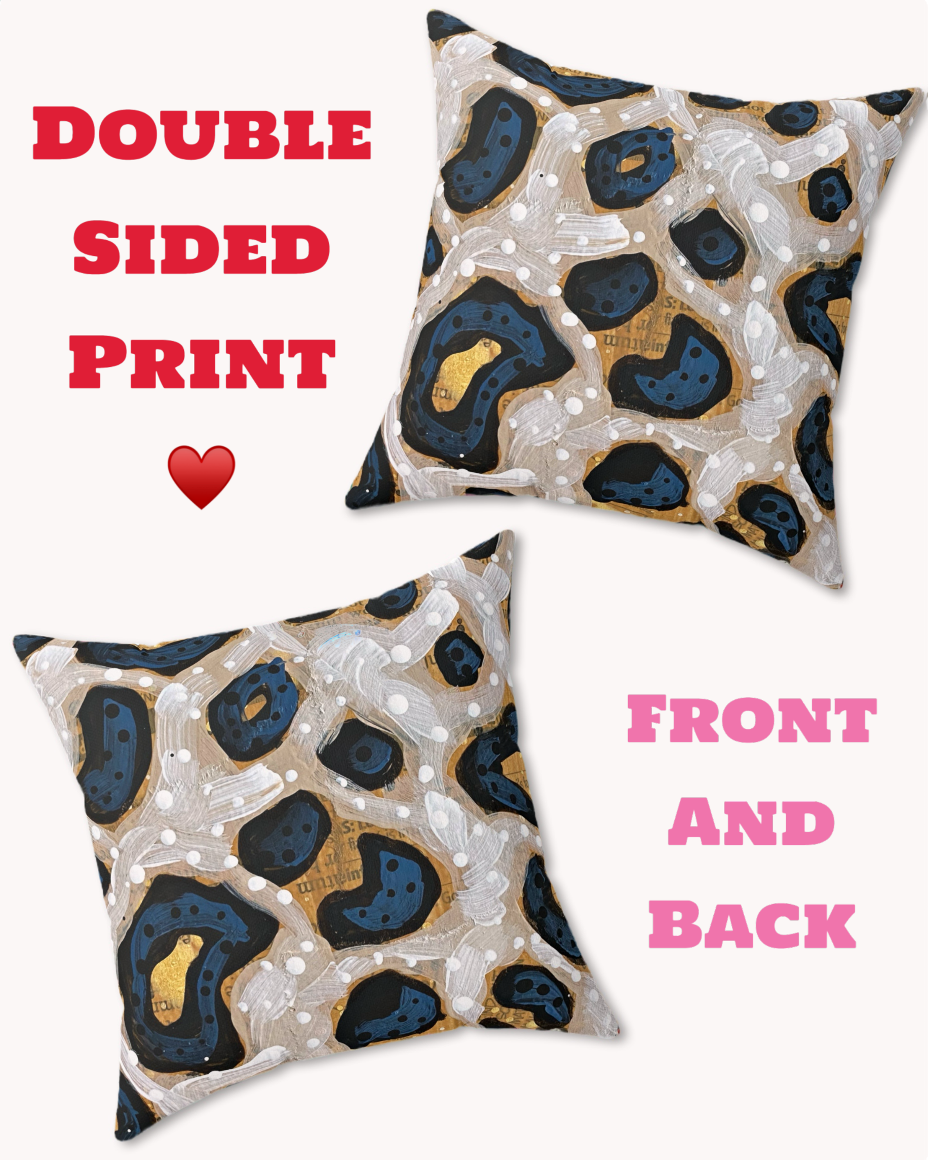 Leopard Lure Decorative Faux Suede Throw Pillow