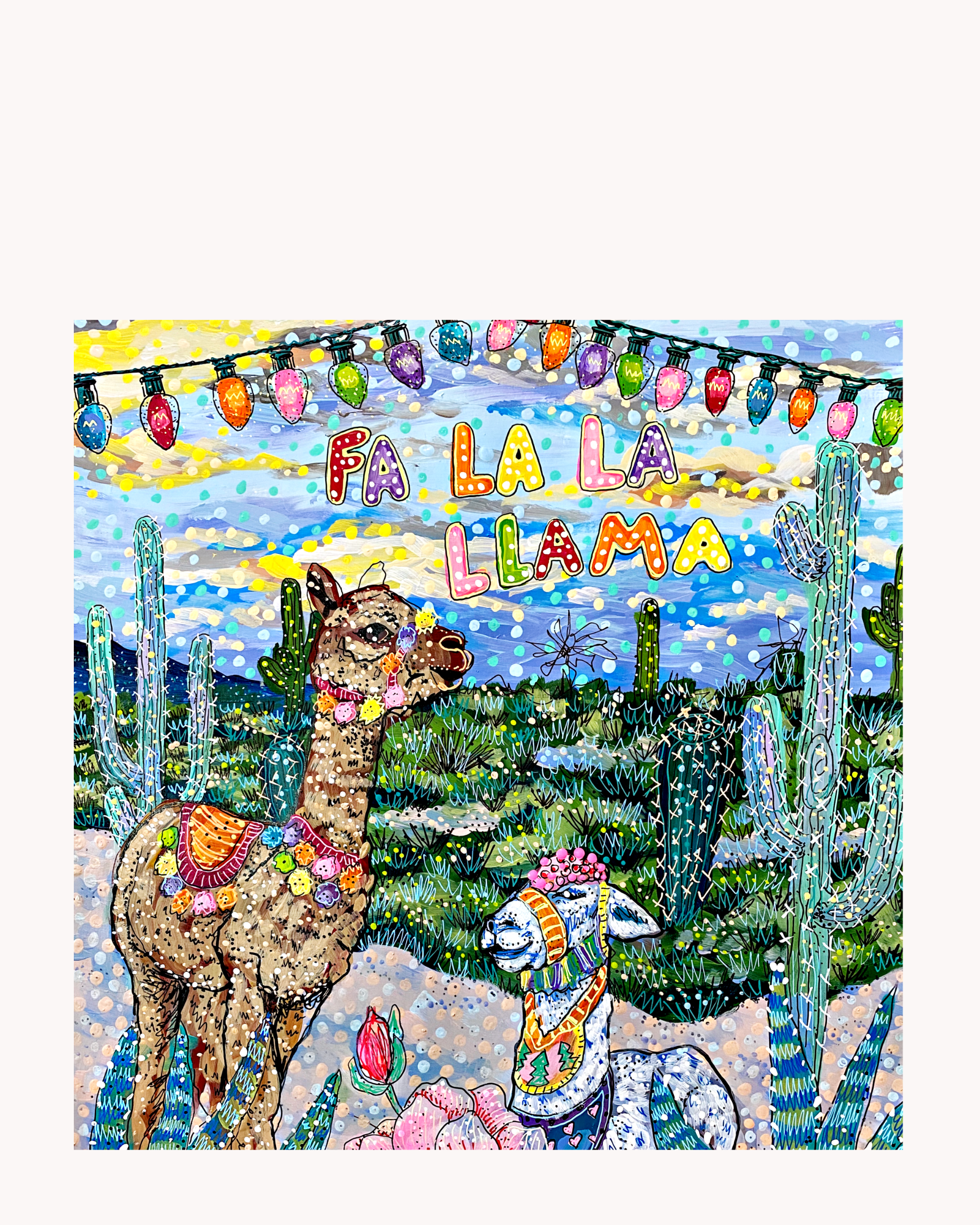 Fa La La Christmas Acrylic Tray