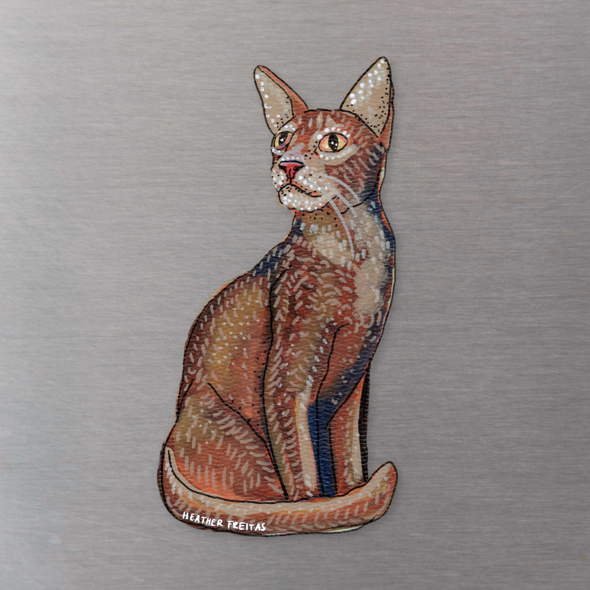 Abyssinian Cat Magnet ( Die-Cut )