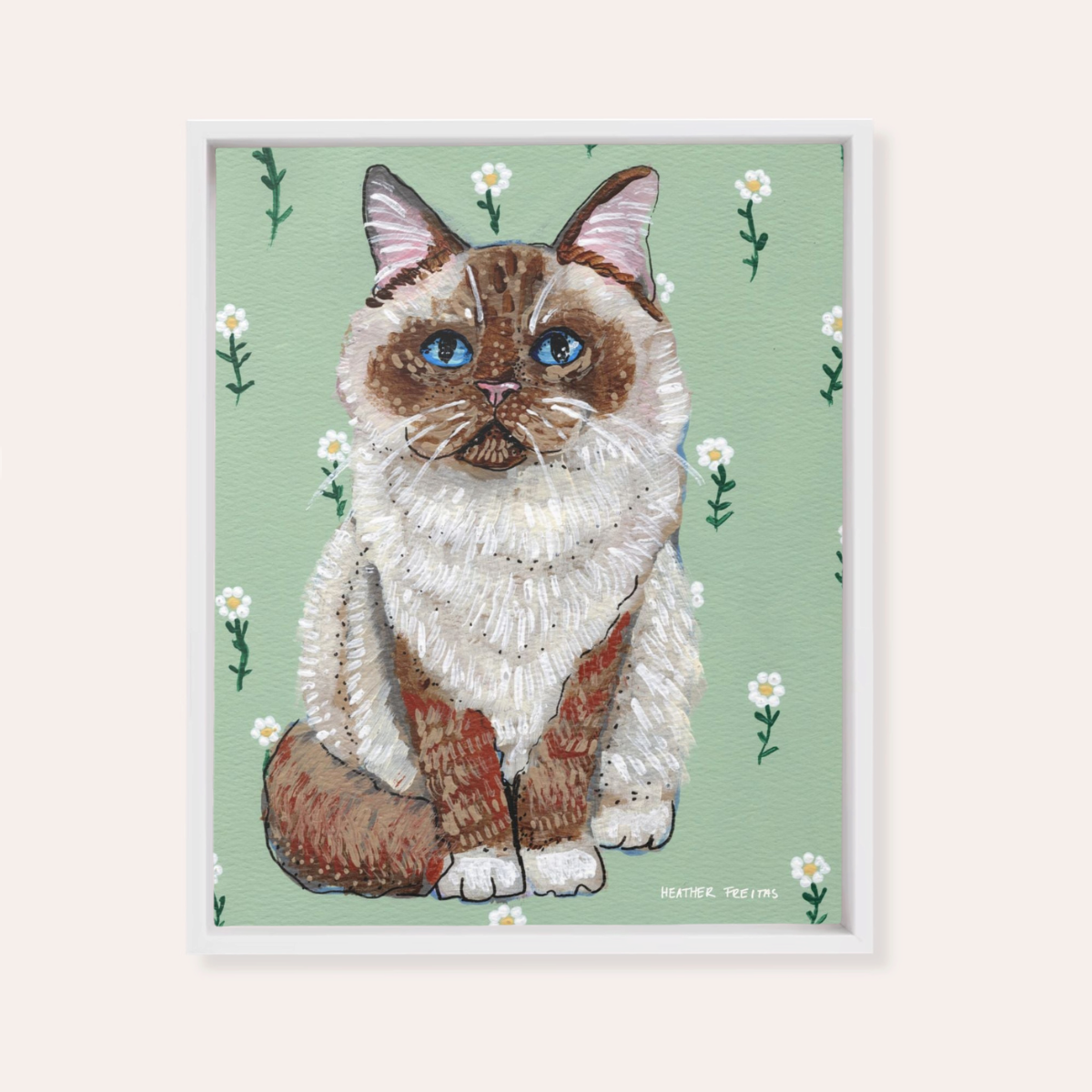 Ragdoll Cat Framed Fine Art Canvas Print