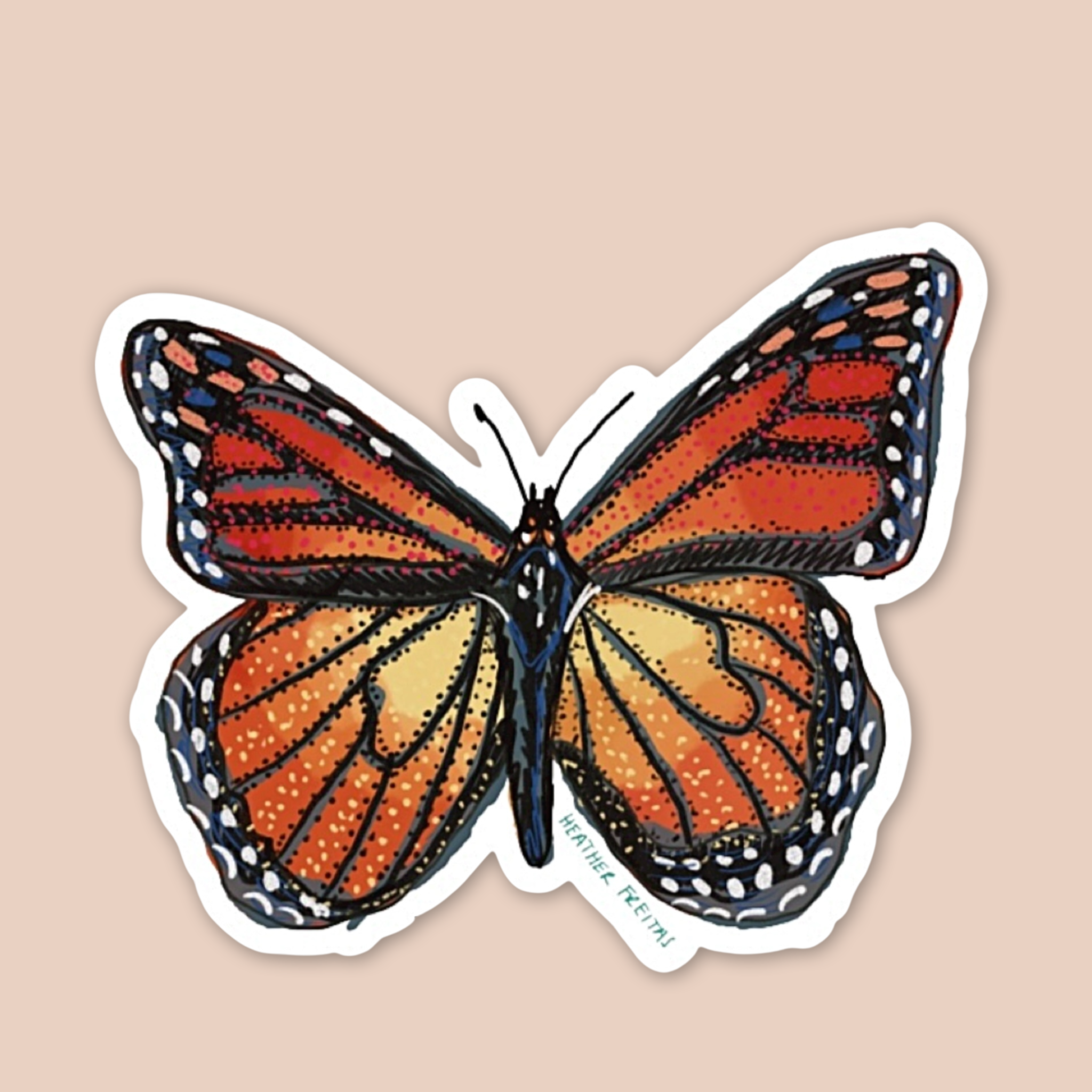 Monarch Sticker