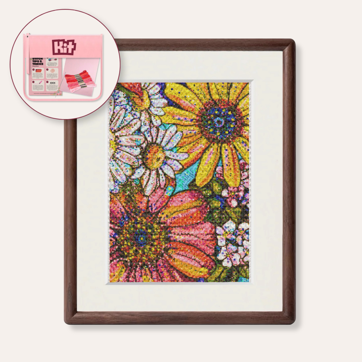 Flower Power Counted Cross Stitch Kit