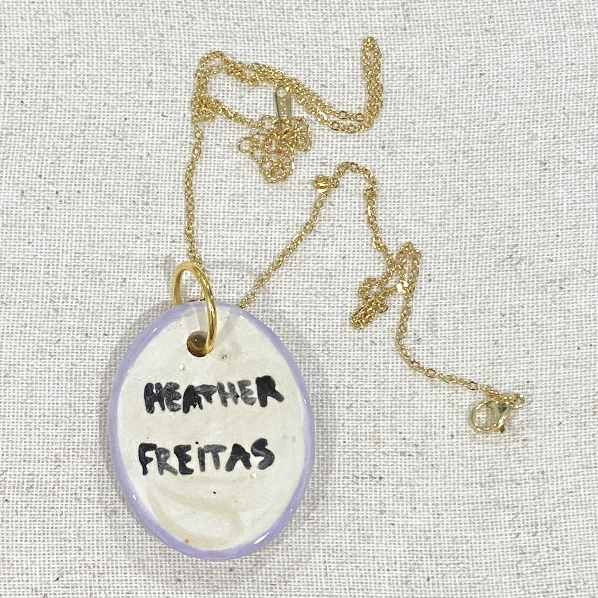 Pigeon Hand Painted Ceramic Necklace