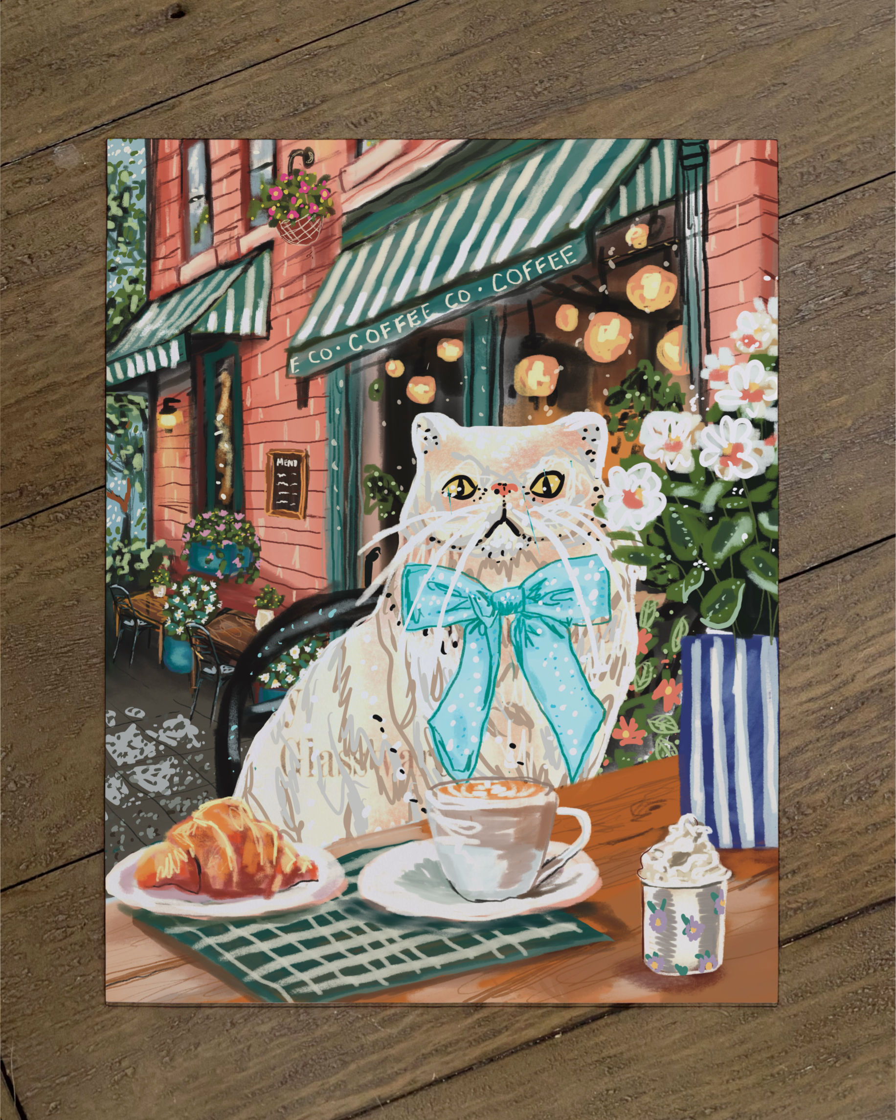 Persain cat - Build Your Pet Portrait Paper Print