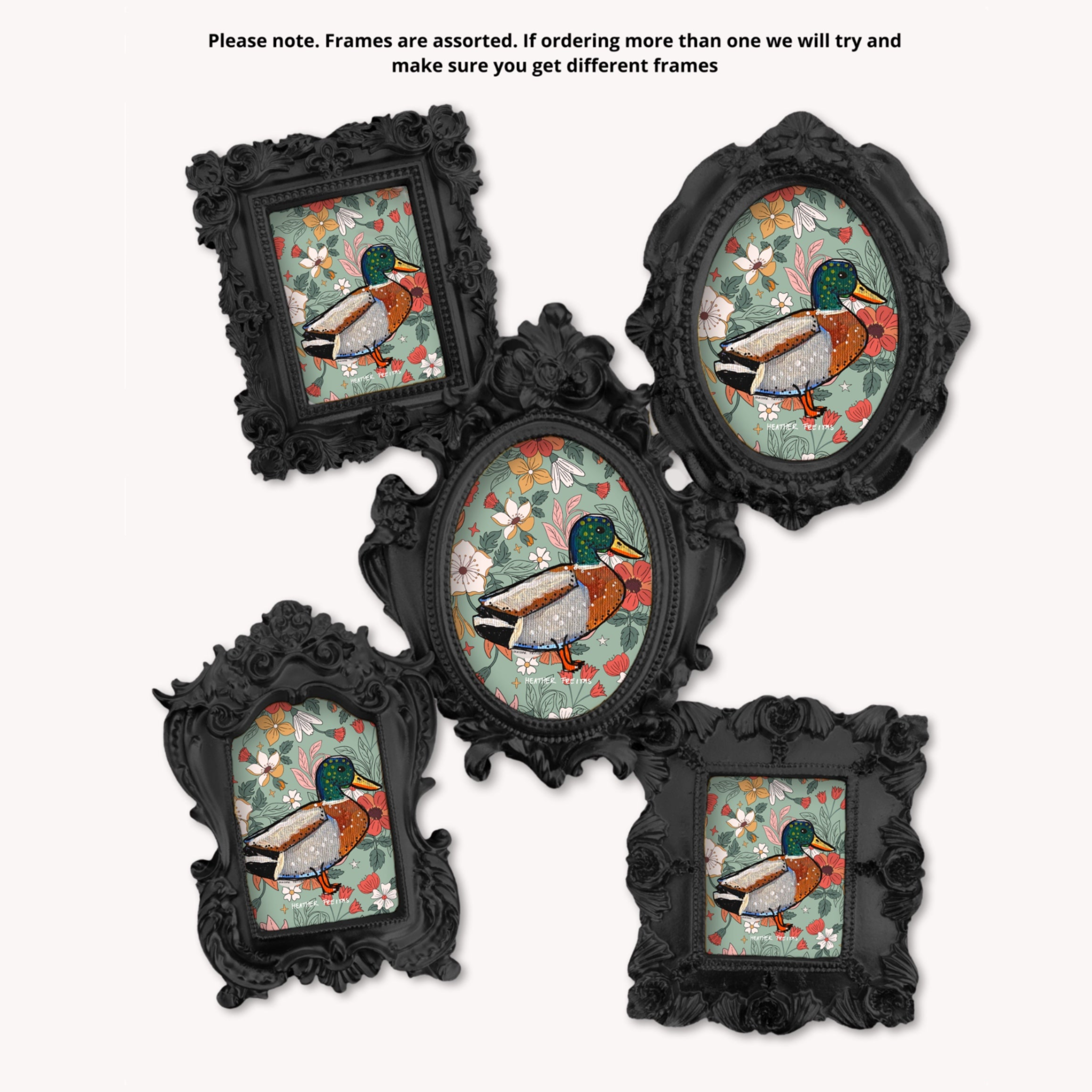 Mallard Duck Framed Small Magnet