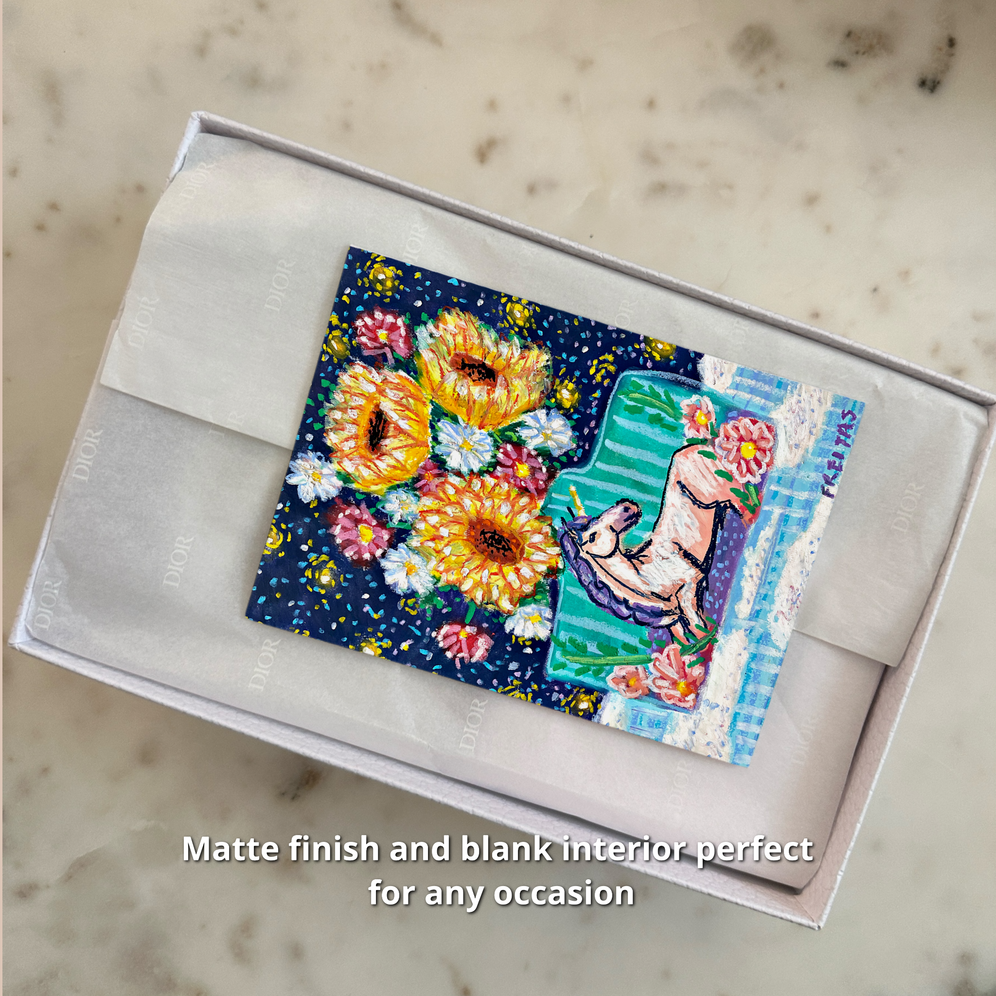 Dusk To Daylight Unicorn Vase - Greeting Card / Fine Art Print