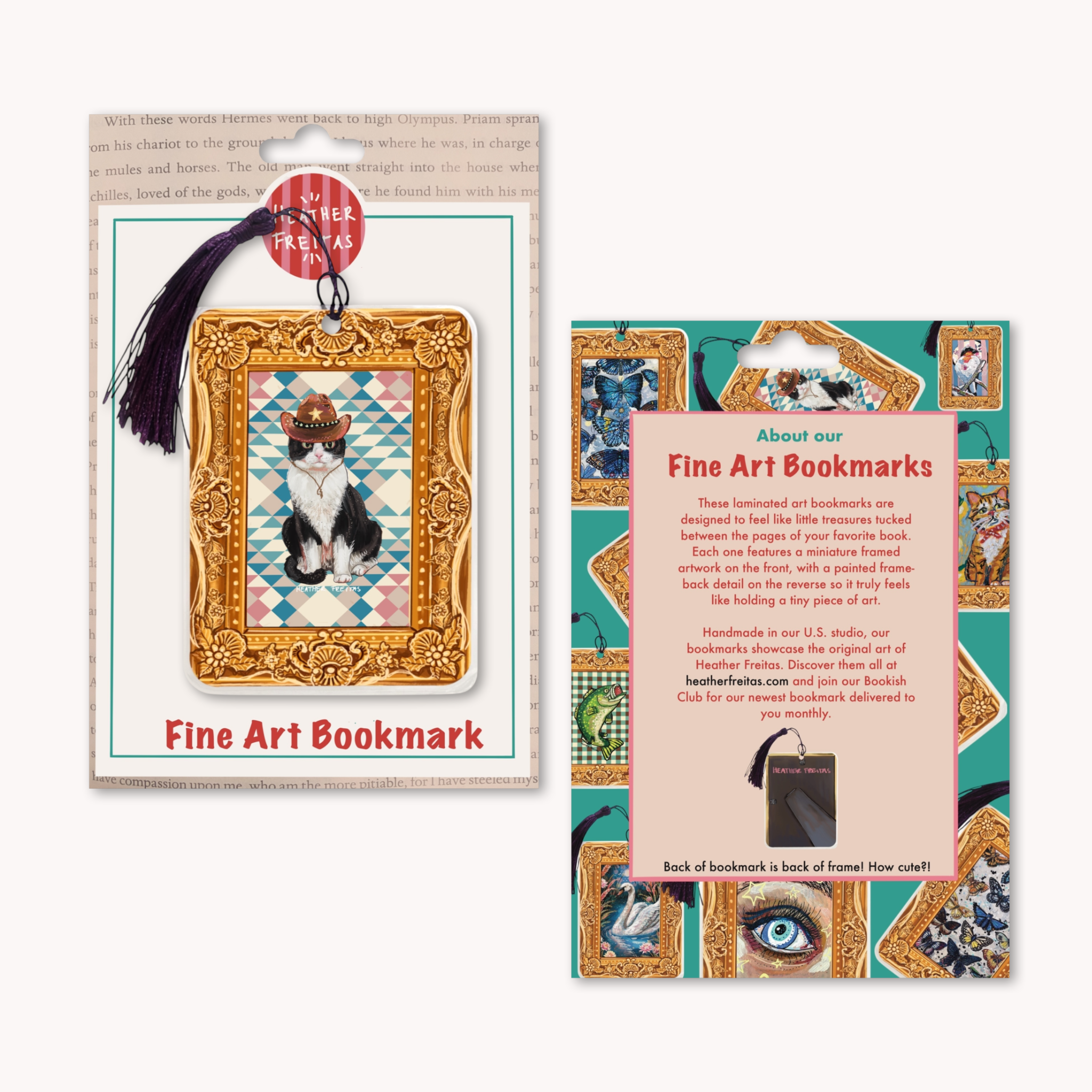 Cowboy Cat Fine Art Painting Bookmark