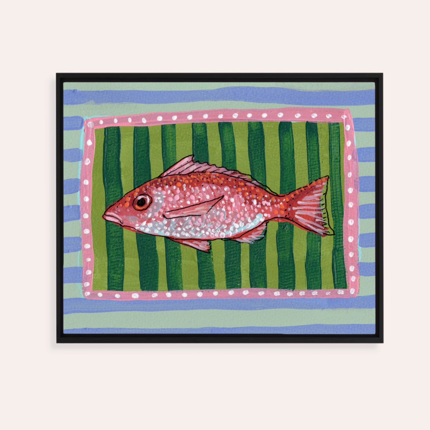Red Snapper Framed Fine Art Canvas Print