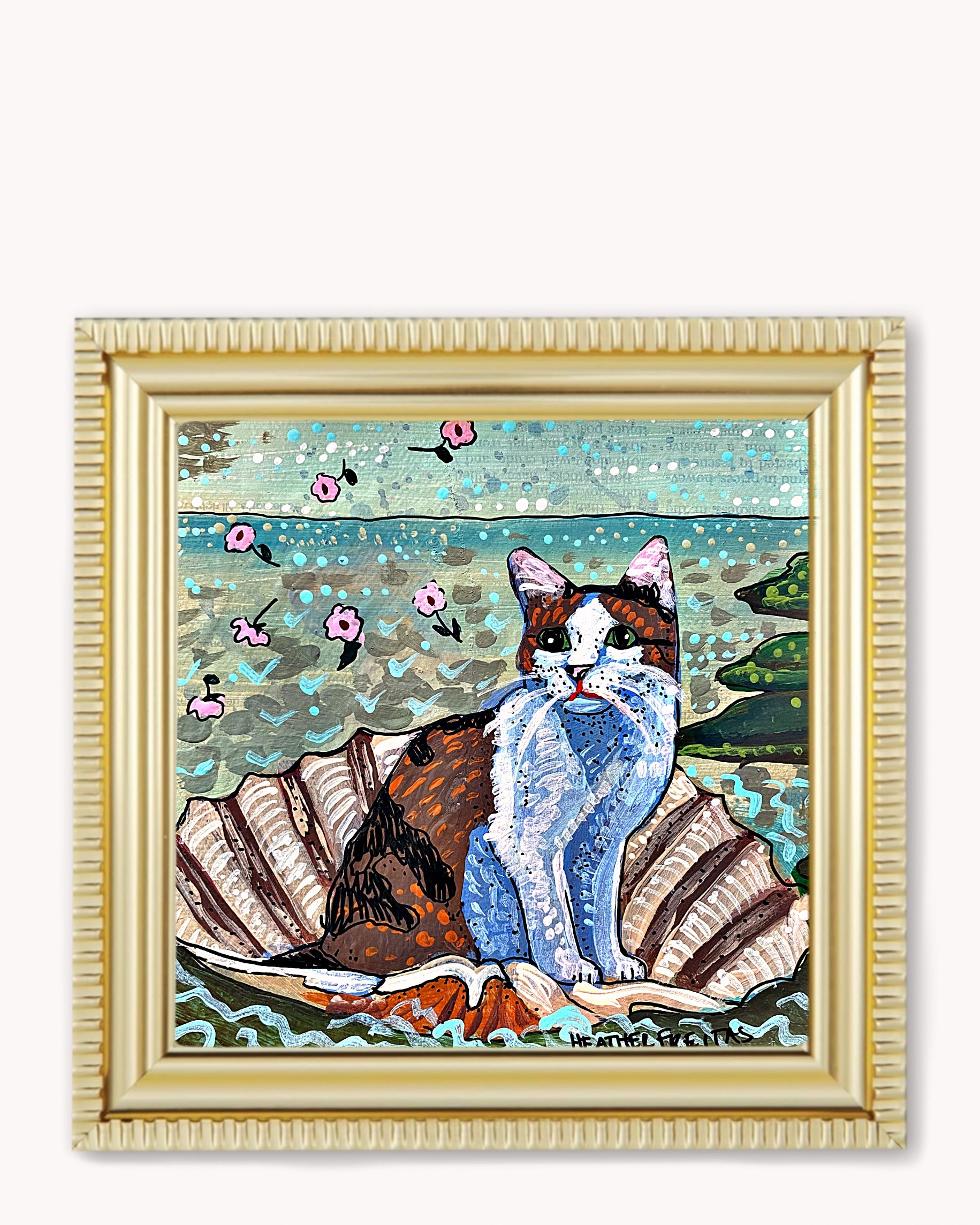 Venus Cat Framed Magnet ( Medium )