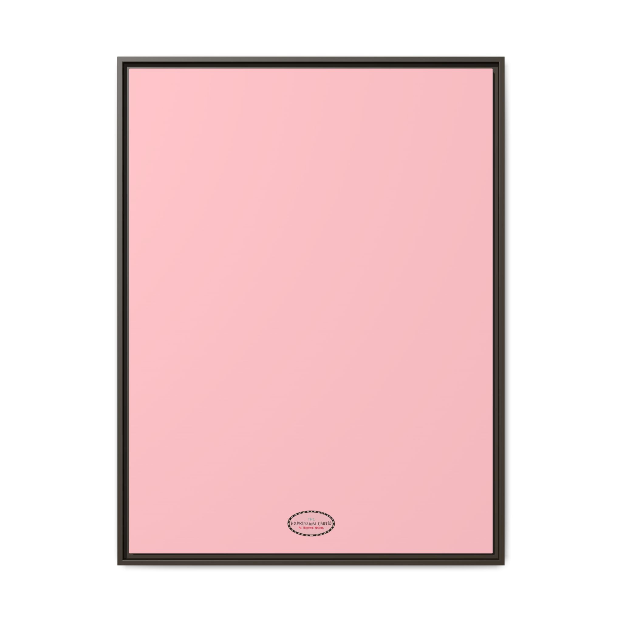 Pink Expressions Framed Canvas Print