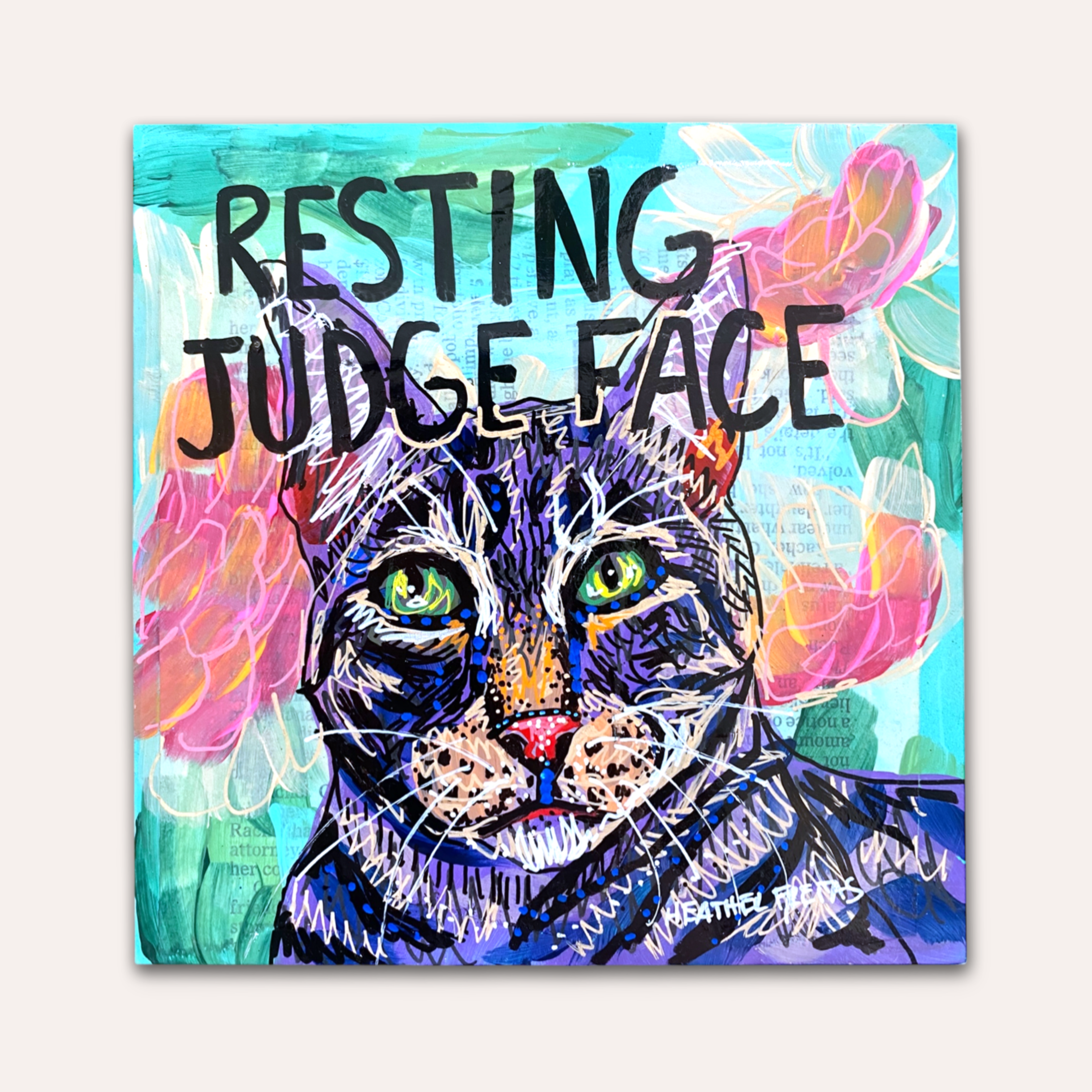 Resting Judge Face ( Original Painting )