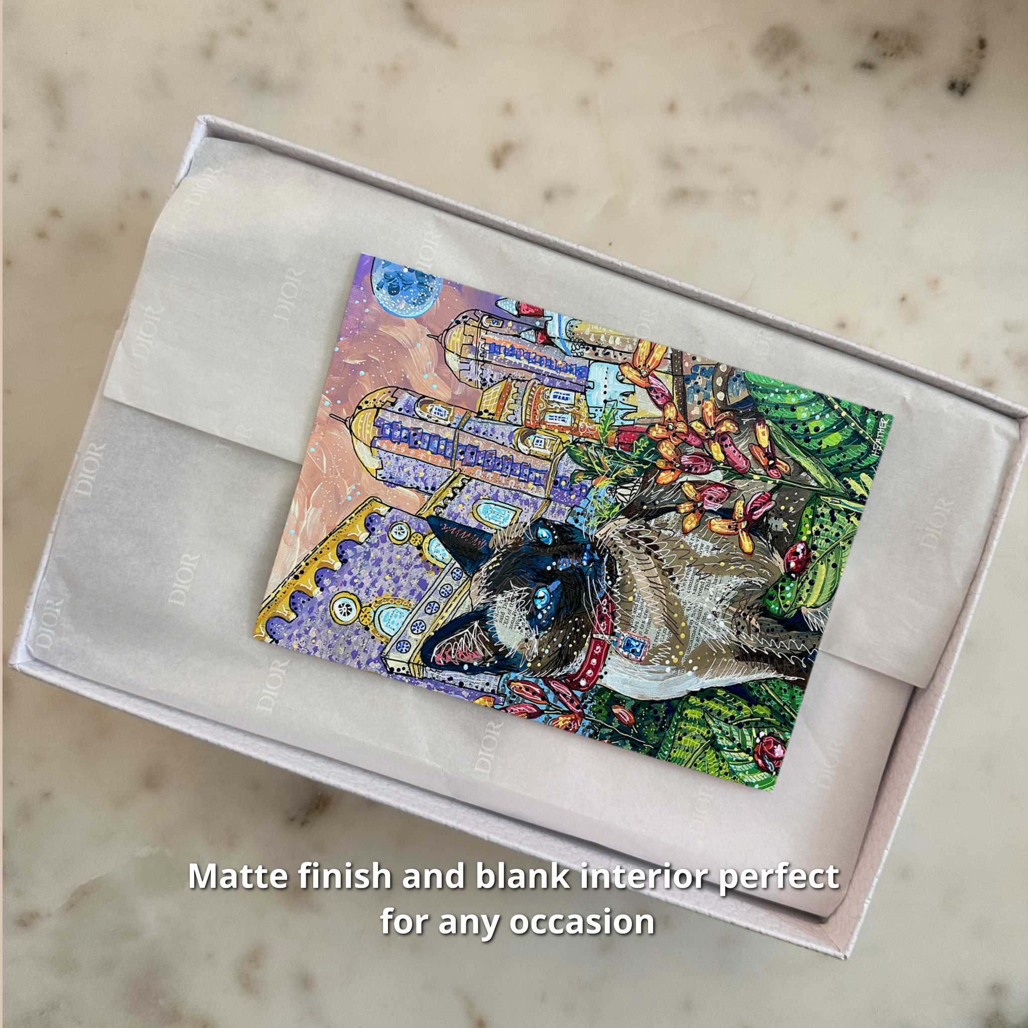 Moon Castle Cat - Greeting Card / Fine Art Print